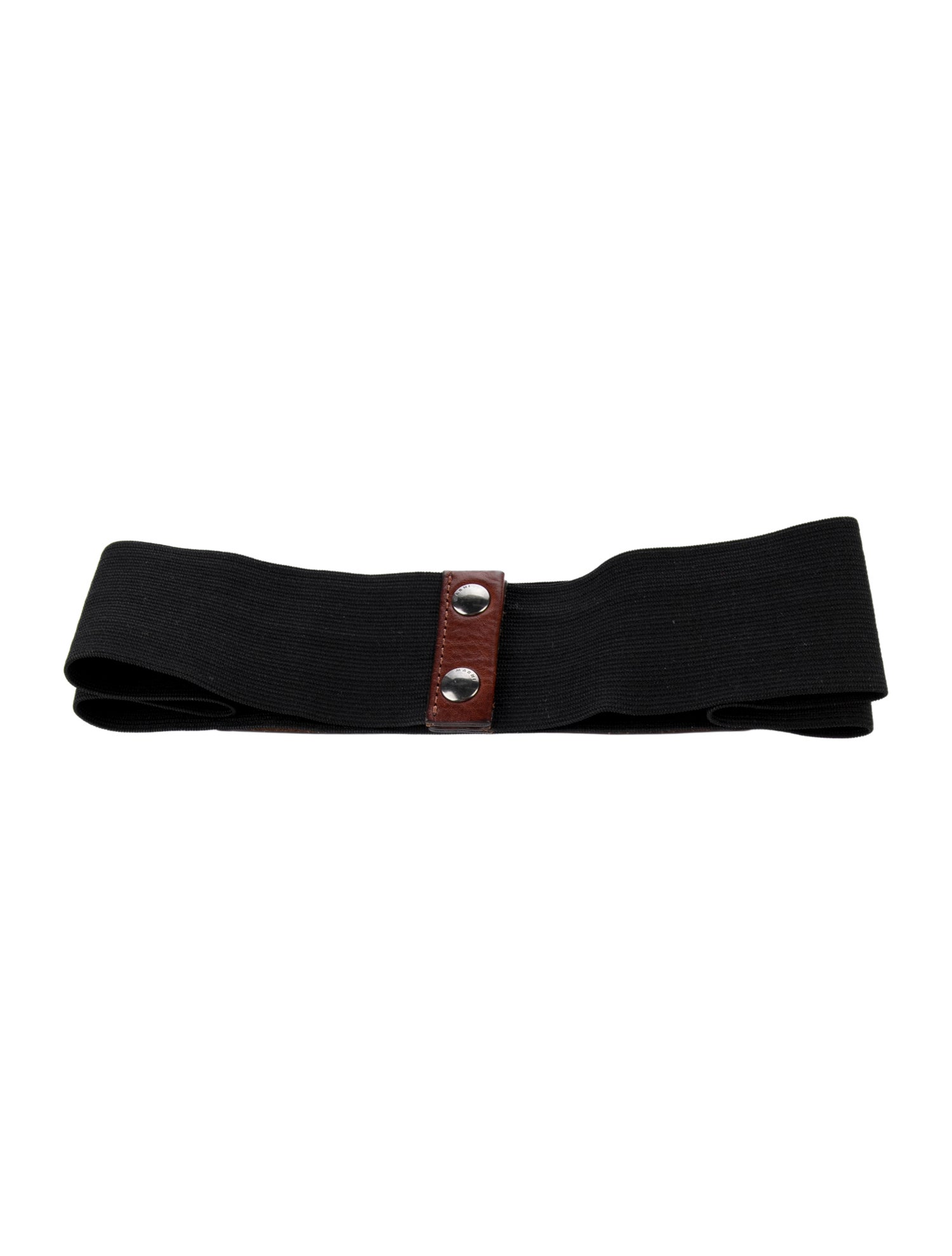 Marni Wide Leather Trim Embellishment Waist Belt
