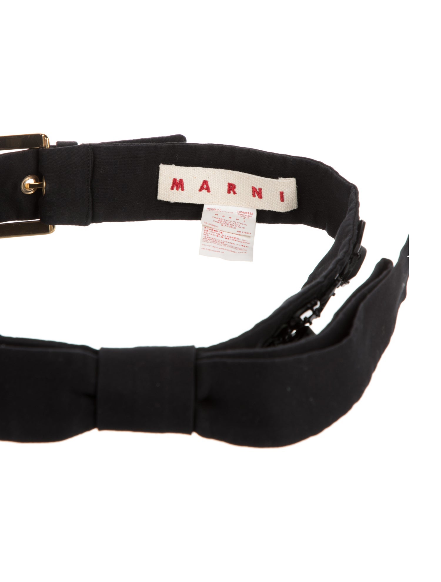 Marni Bow Accents Waist Belt
