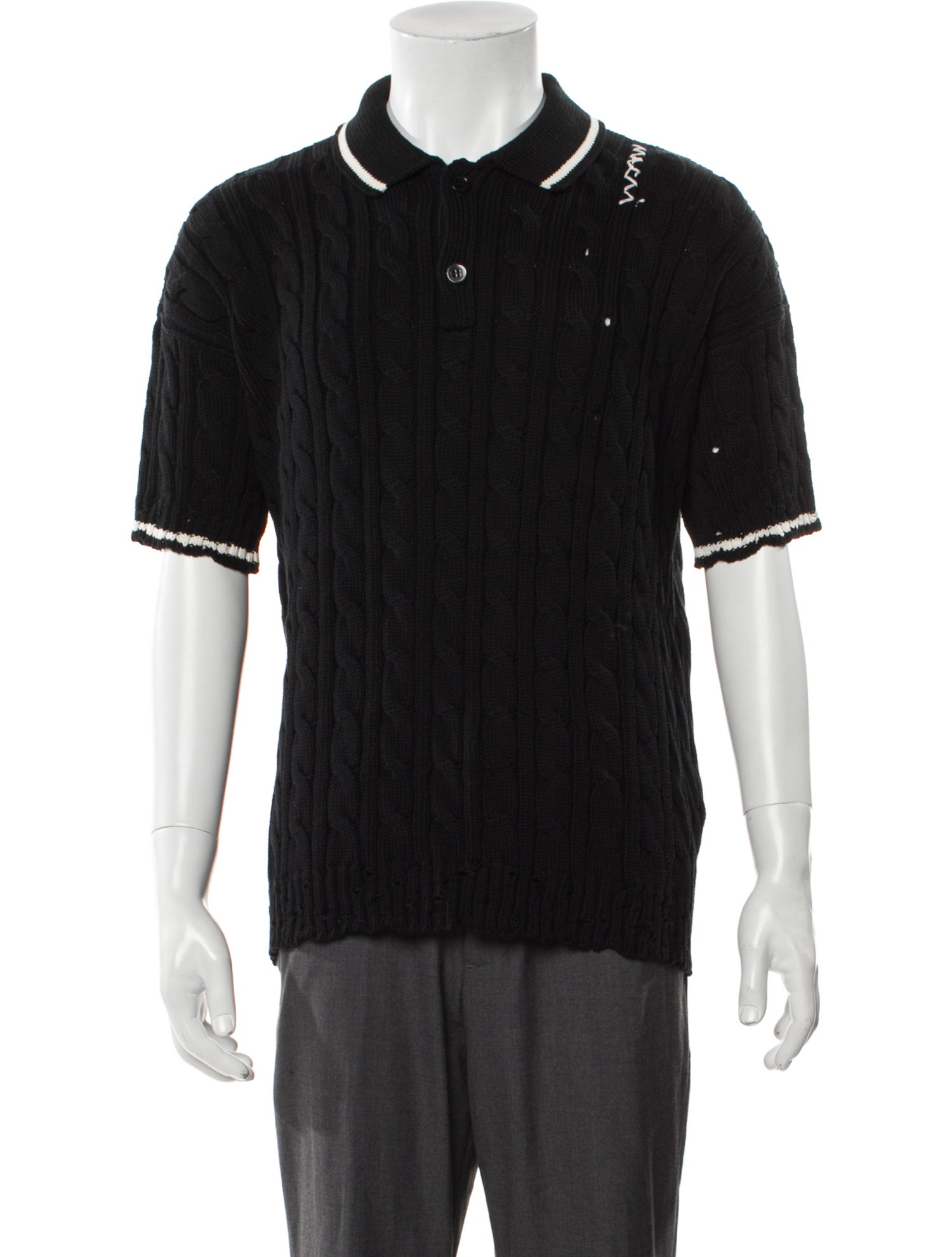 Marni V-Neck Short Sleeve Polo Shirt w/ Tags