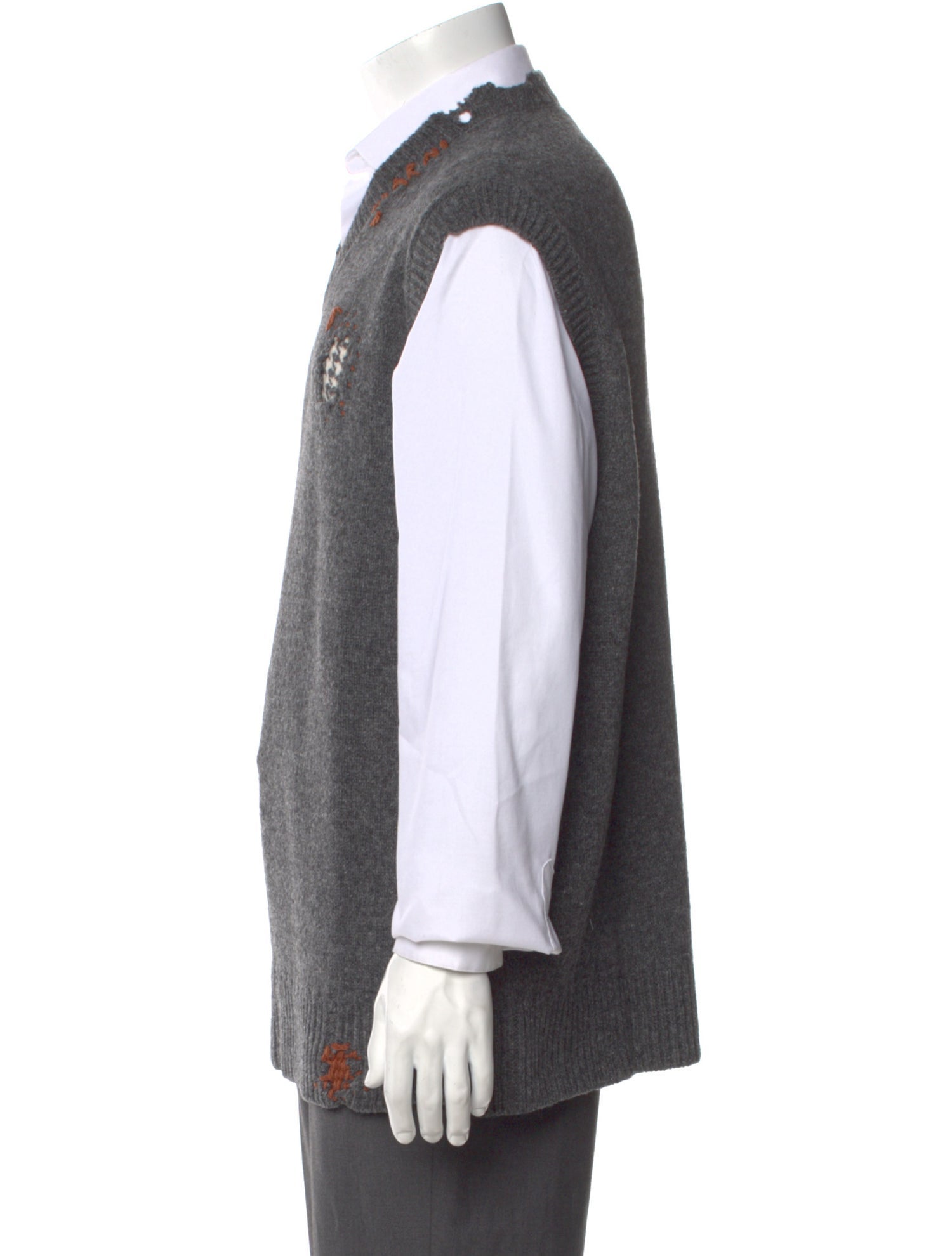 Marni Virgin Wool Graphic Print Sweater Vest w/ Tags