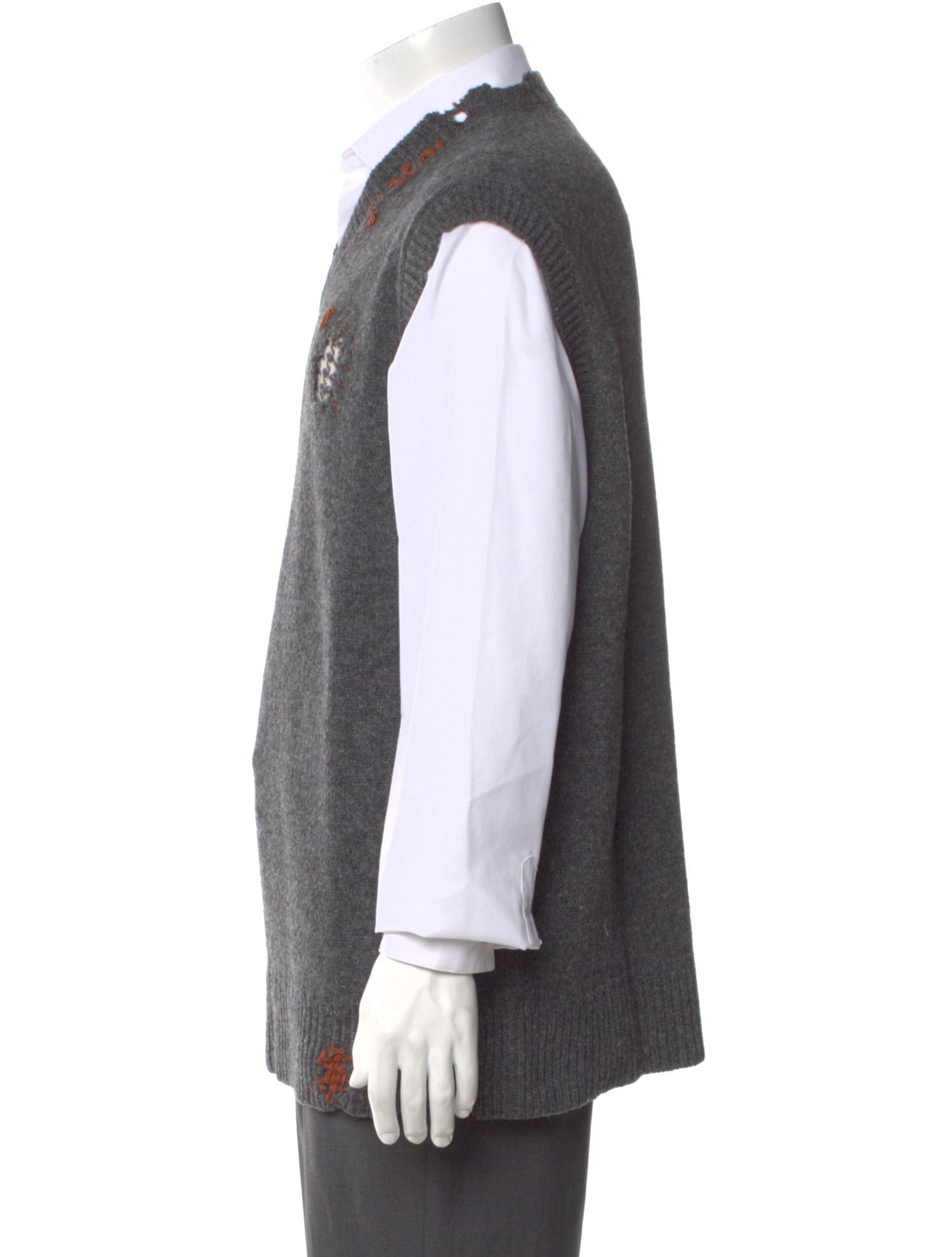 Marni Virgin Wool Graphic Print Sweater Vest w/ Tags