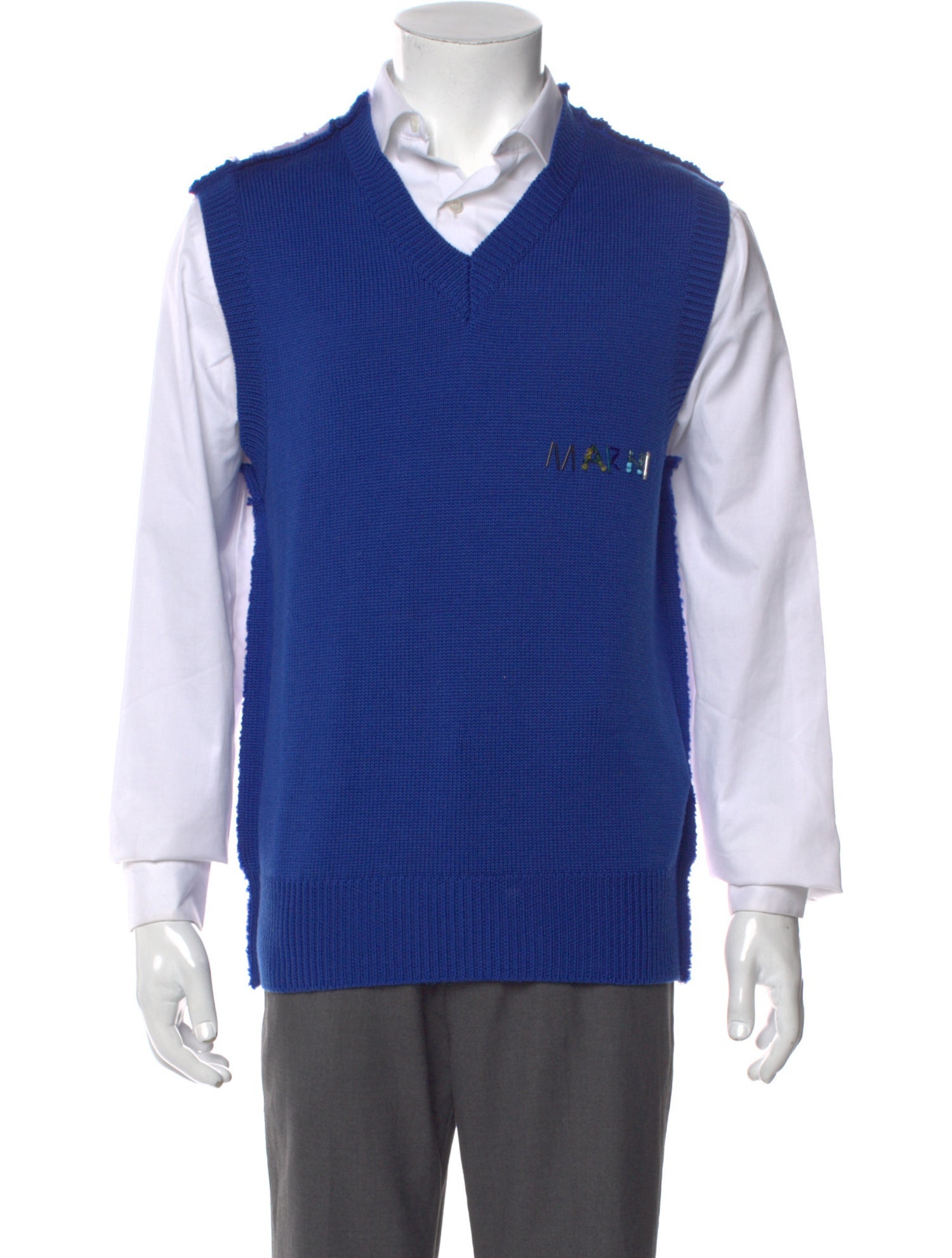 Marni Virgin Wool V-Neck Sweater Vest w/ Tags