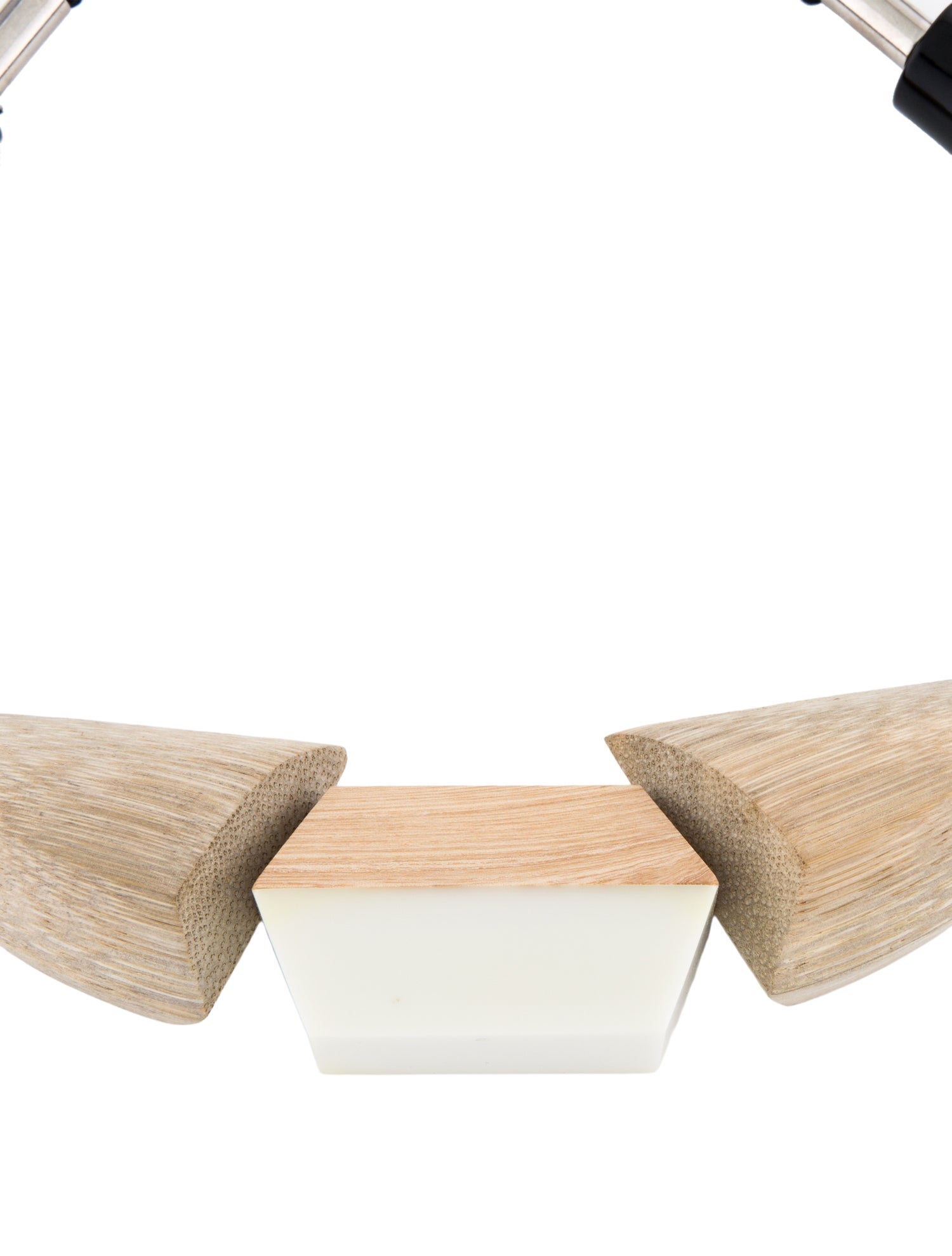 Marni Resin, Leather & Wood Collar Necklace