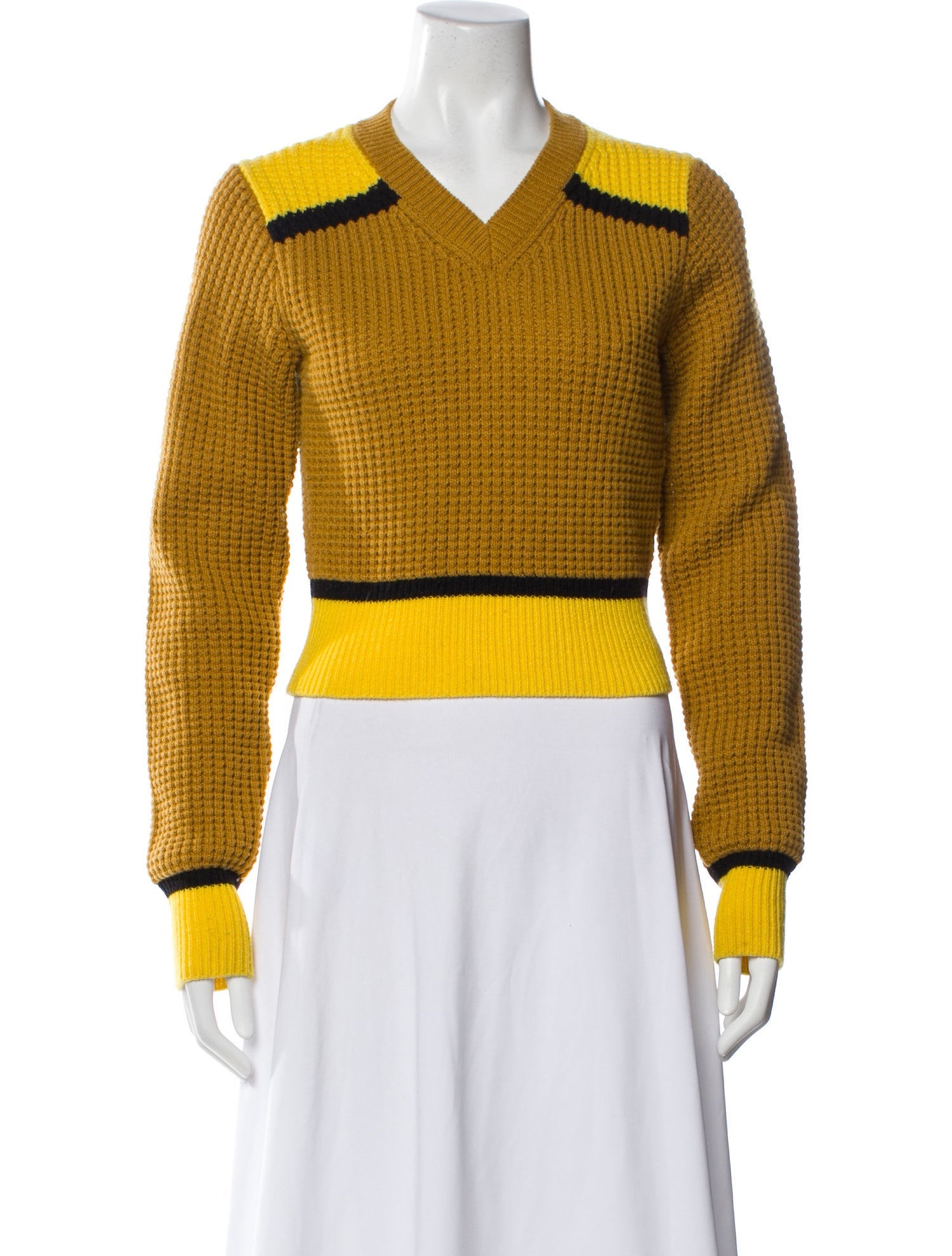 Marni Striped V-Neck Sweater