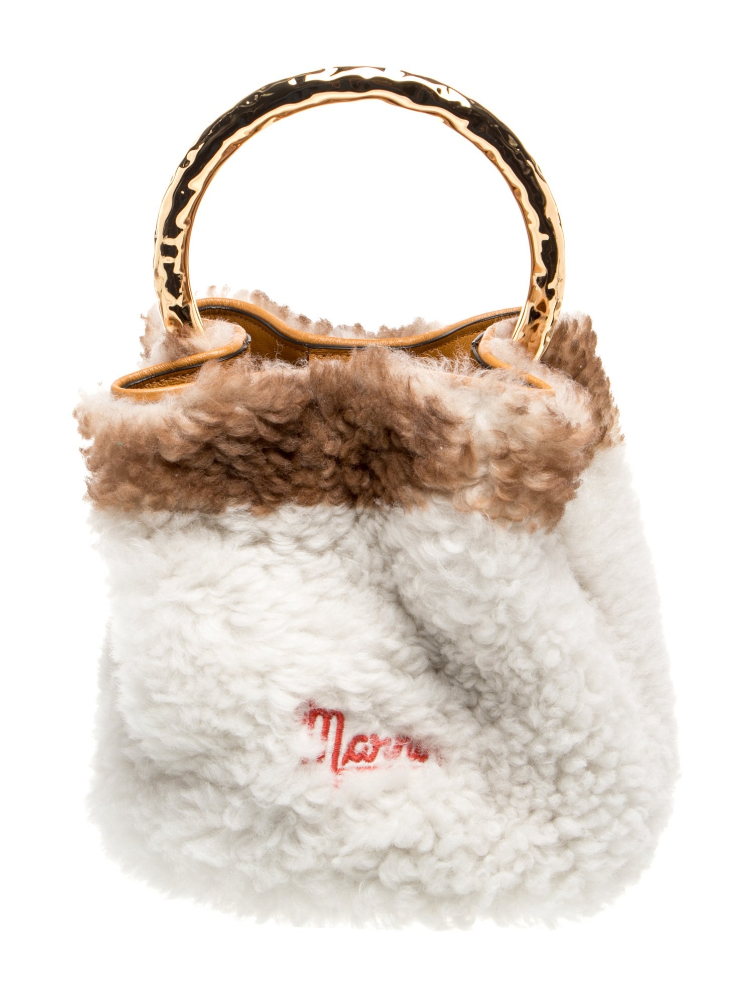 Marni Fur Top Handle Bag