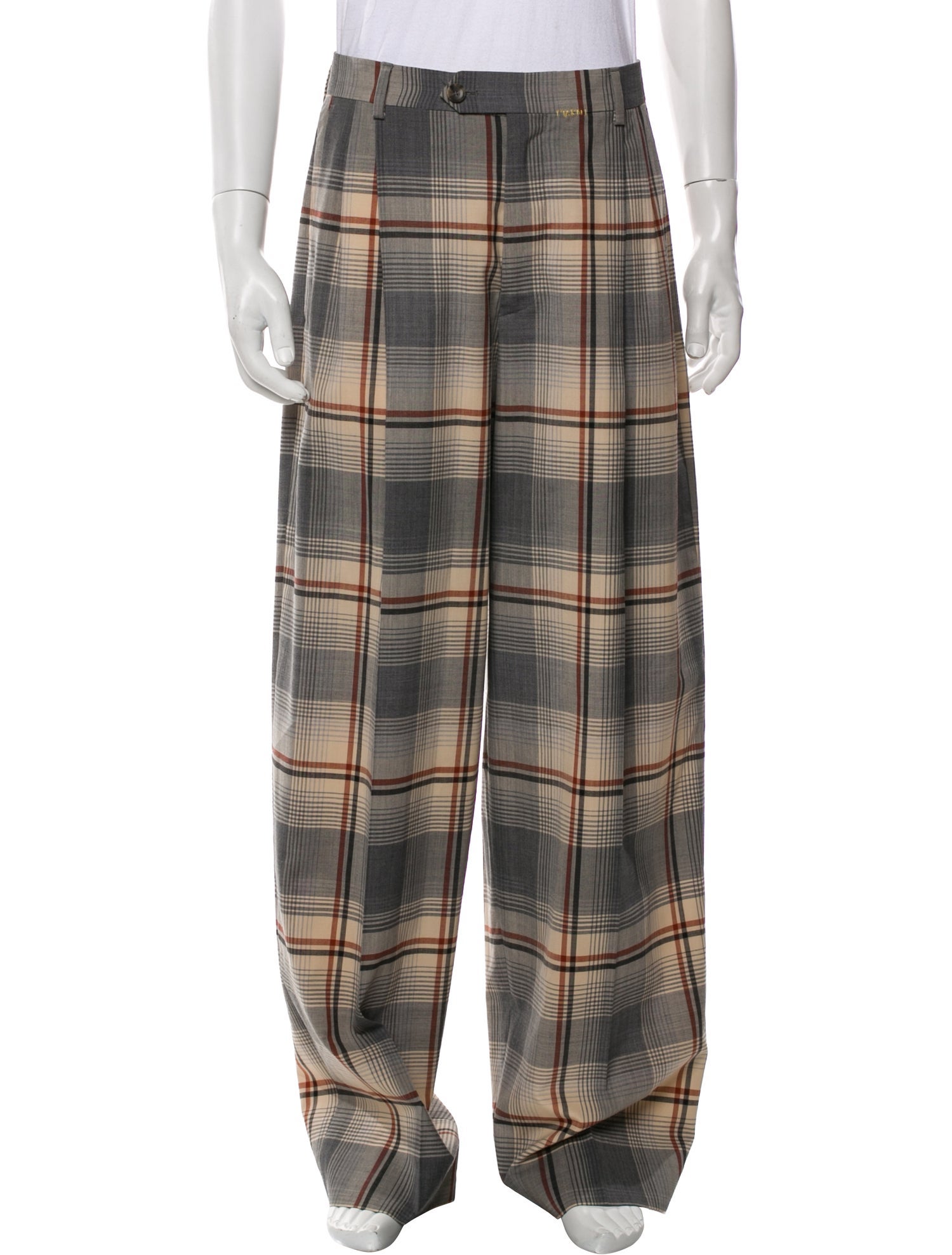 Marni Plaid Print Pants