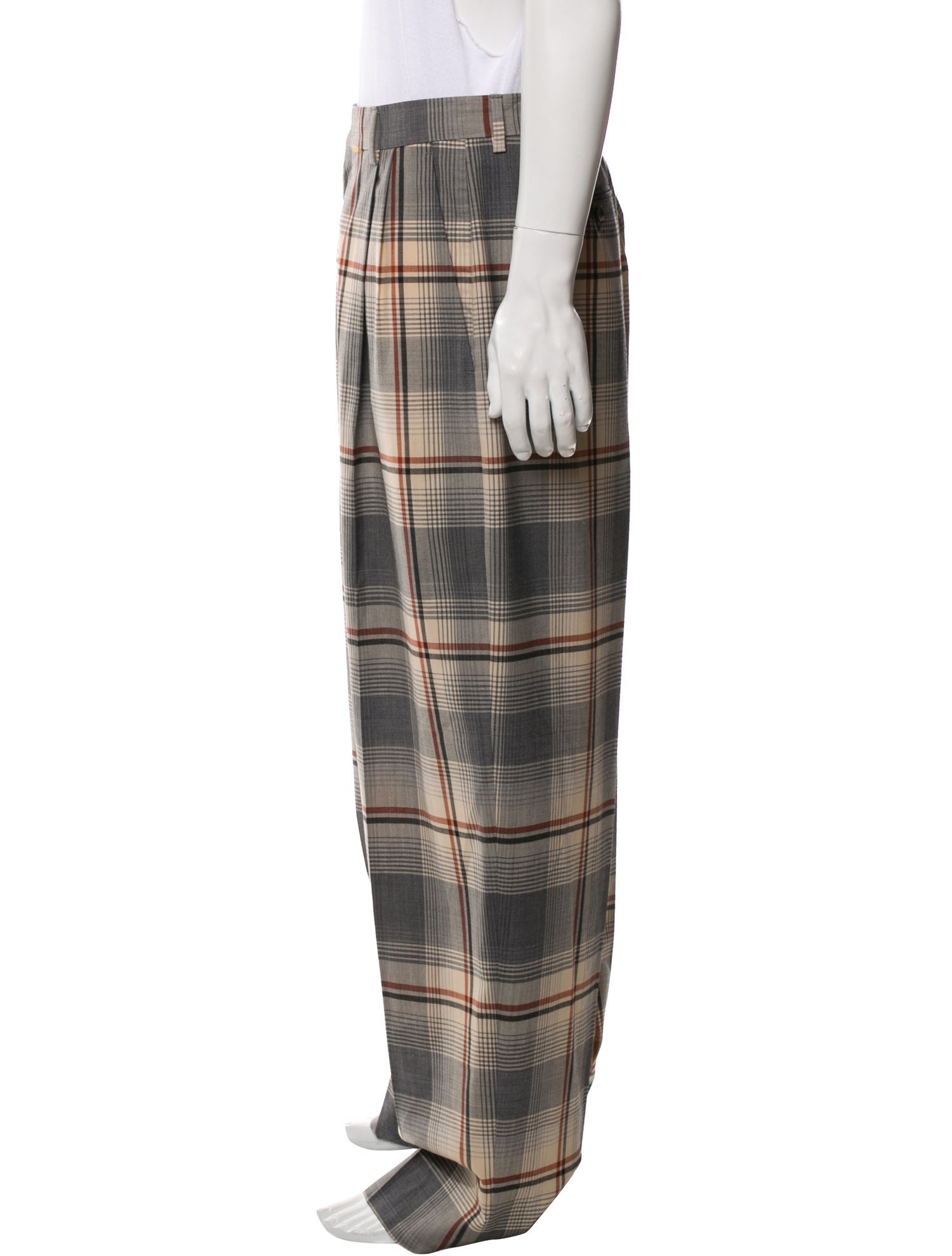 Marni Plaid Print Pants