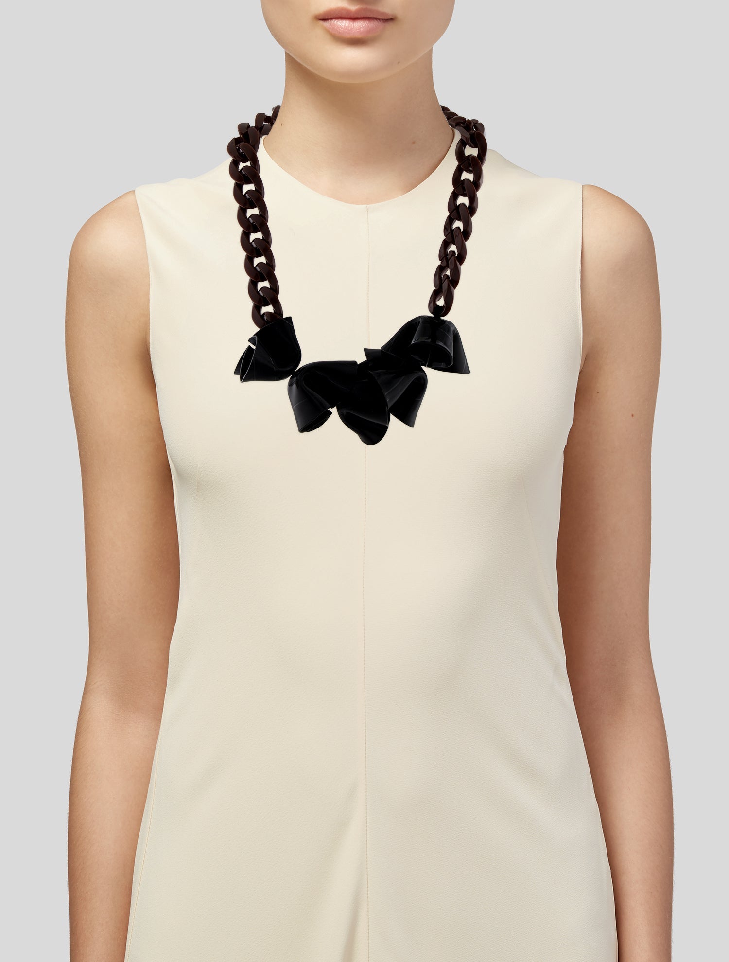 Marni Vinyl & Ribbon Collar Necklace
