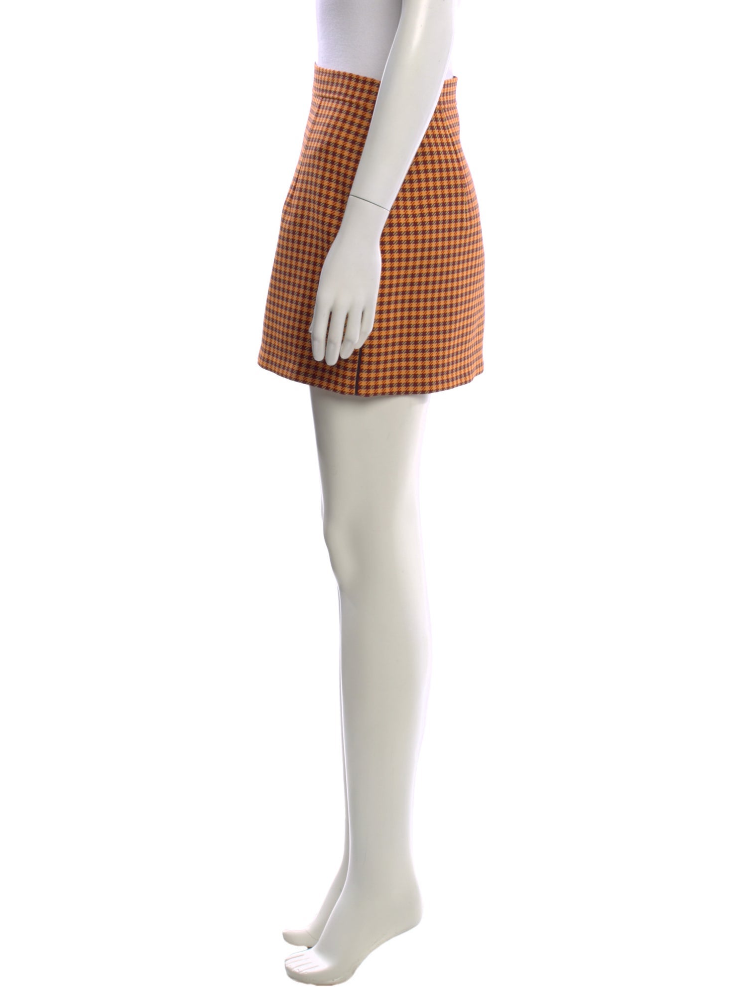 Marni Plaid Print Mini Skirt