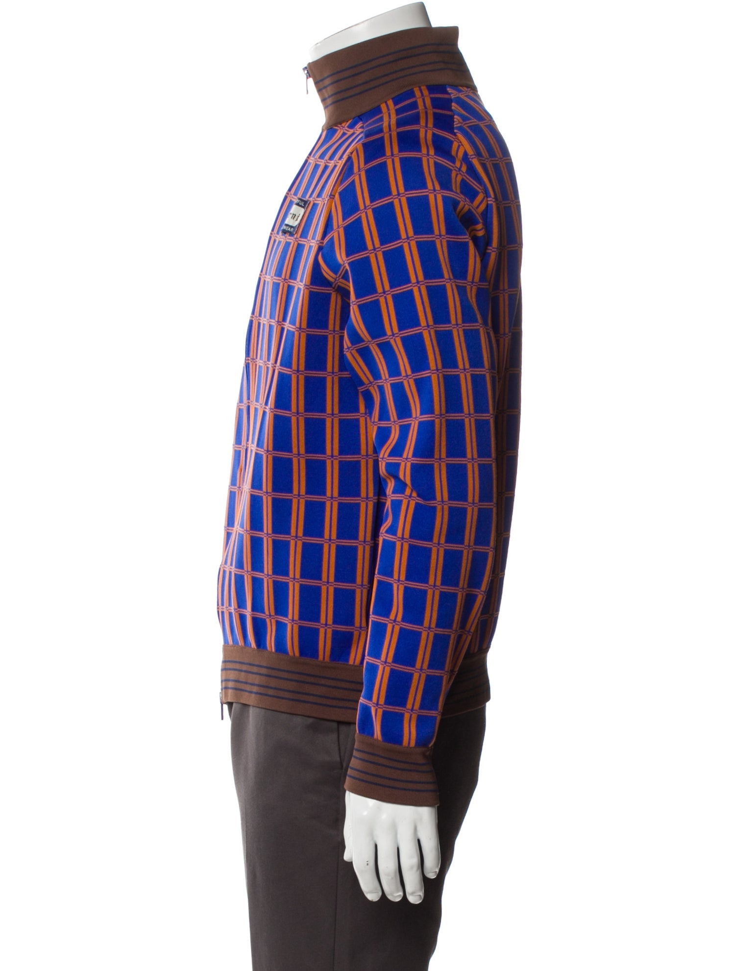 Marni Plaid Print Windbreaker