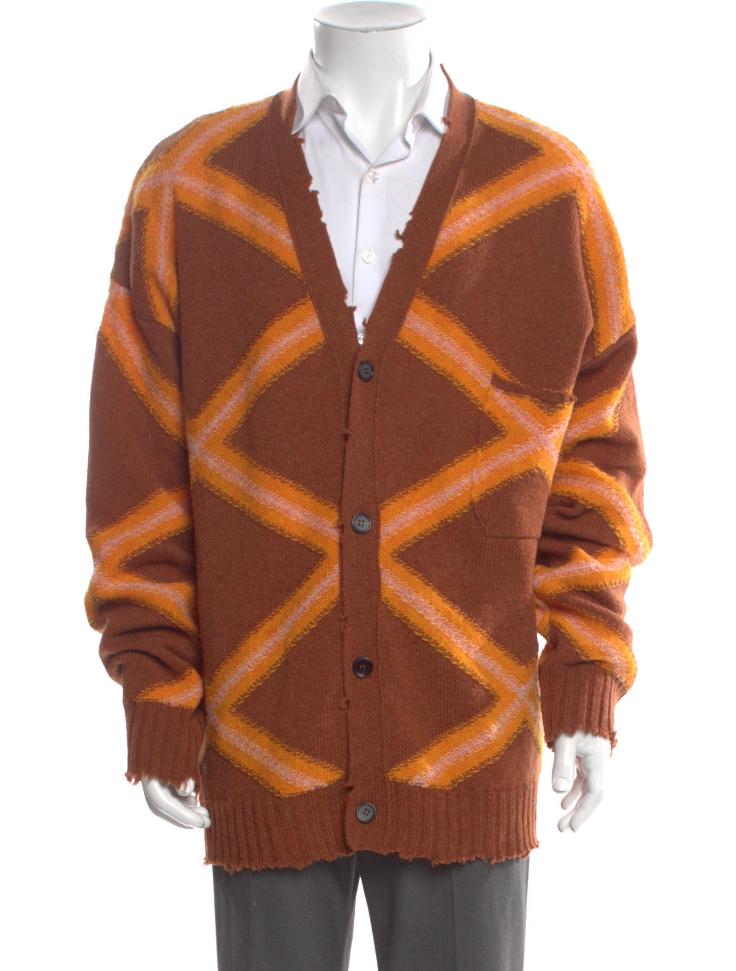 Marni Virgin Wool Striped Cardigan