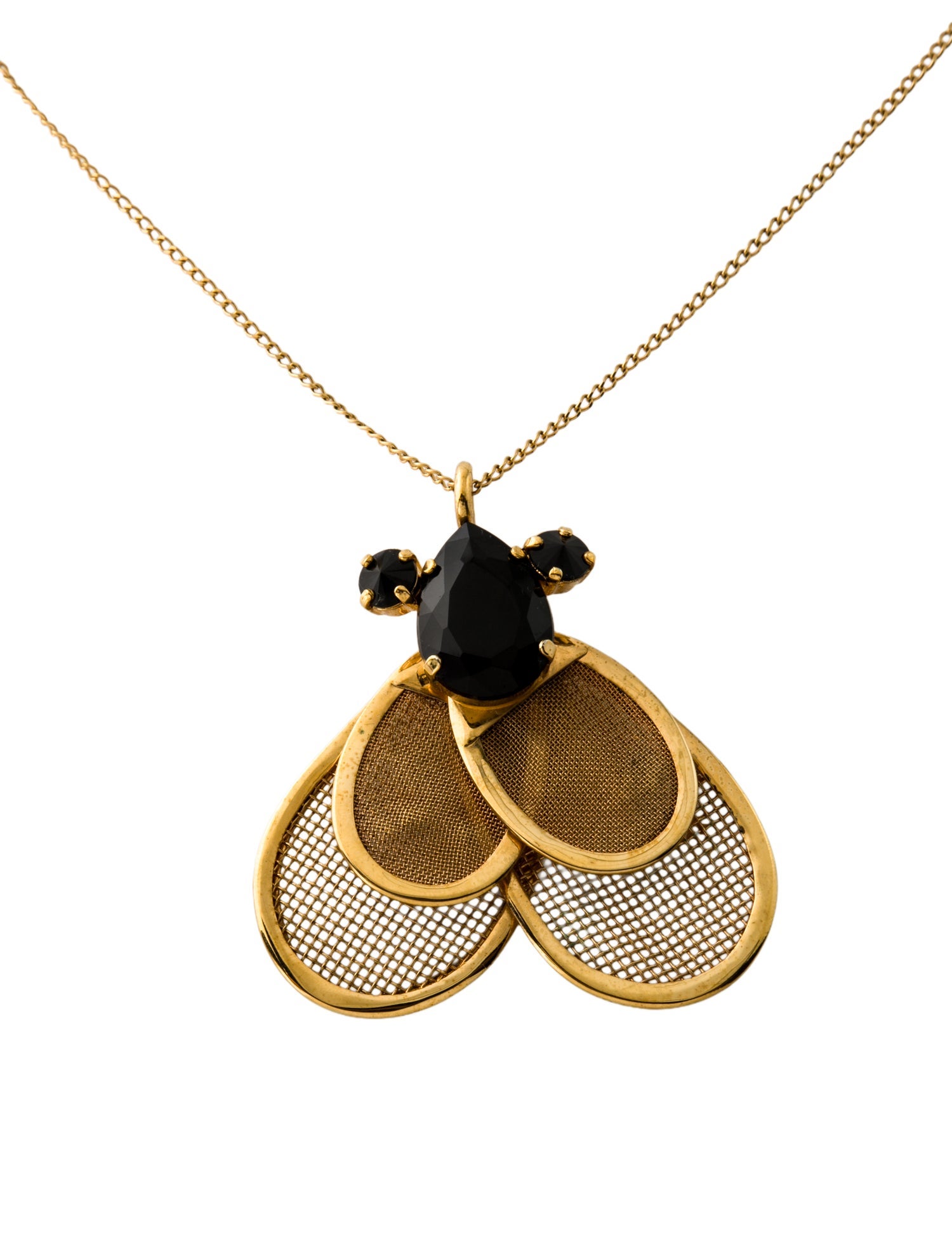 Marni Crystal Fly Pendant Necklace