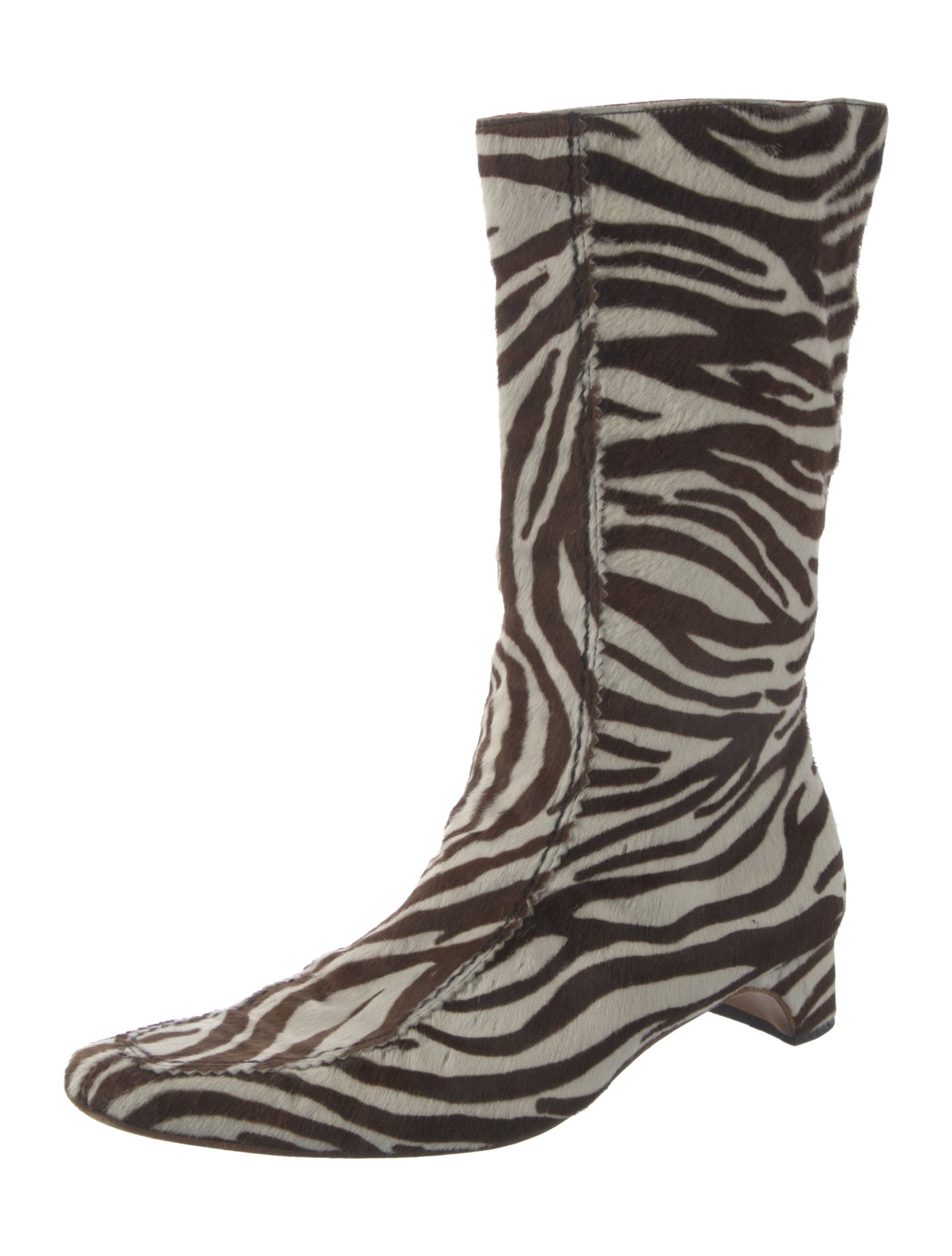Marni Ponyhair Animal Print Boots