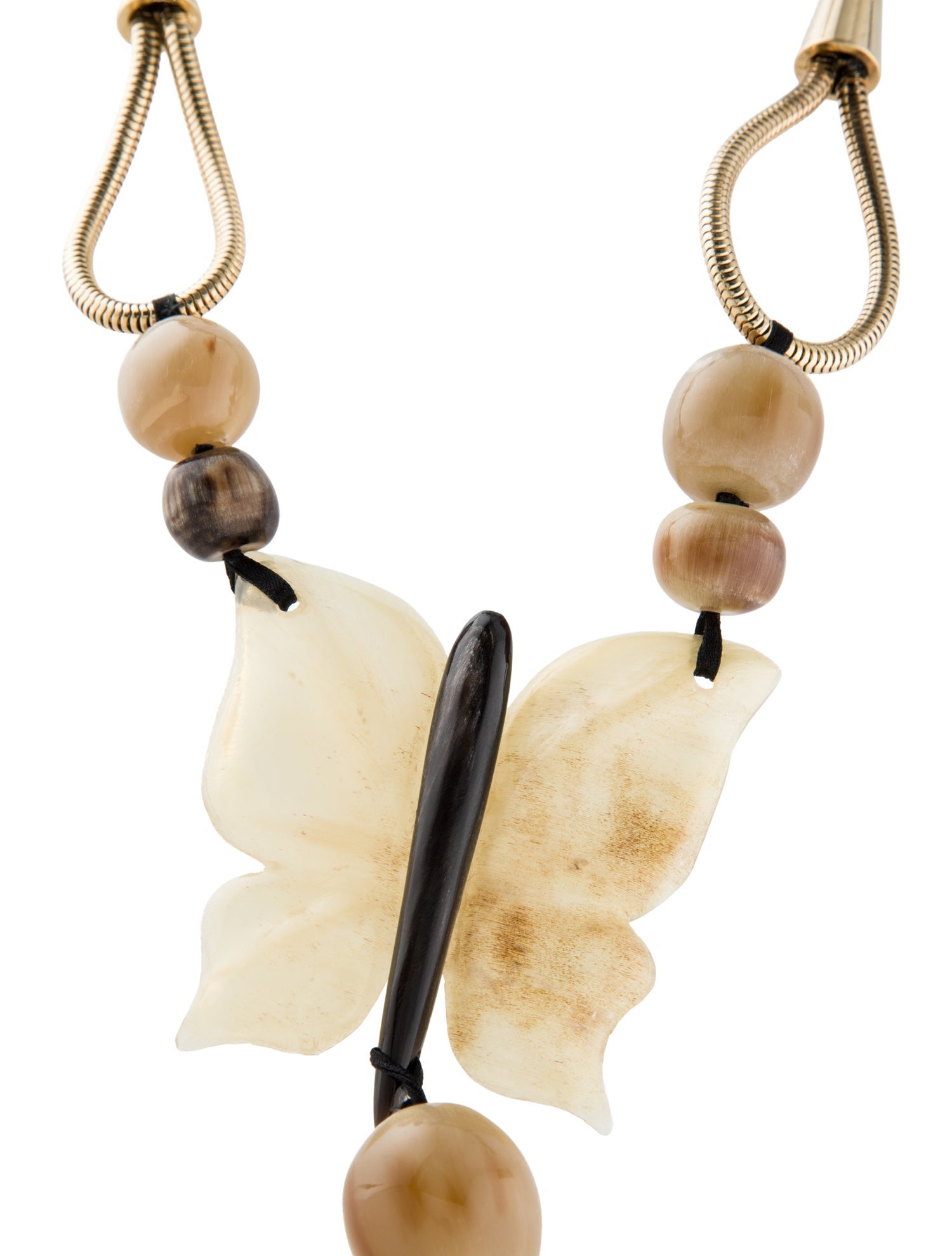 Marni Resin, Ribbon & Bead Butterfly Lavalier Necklace