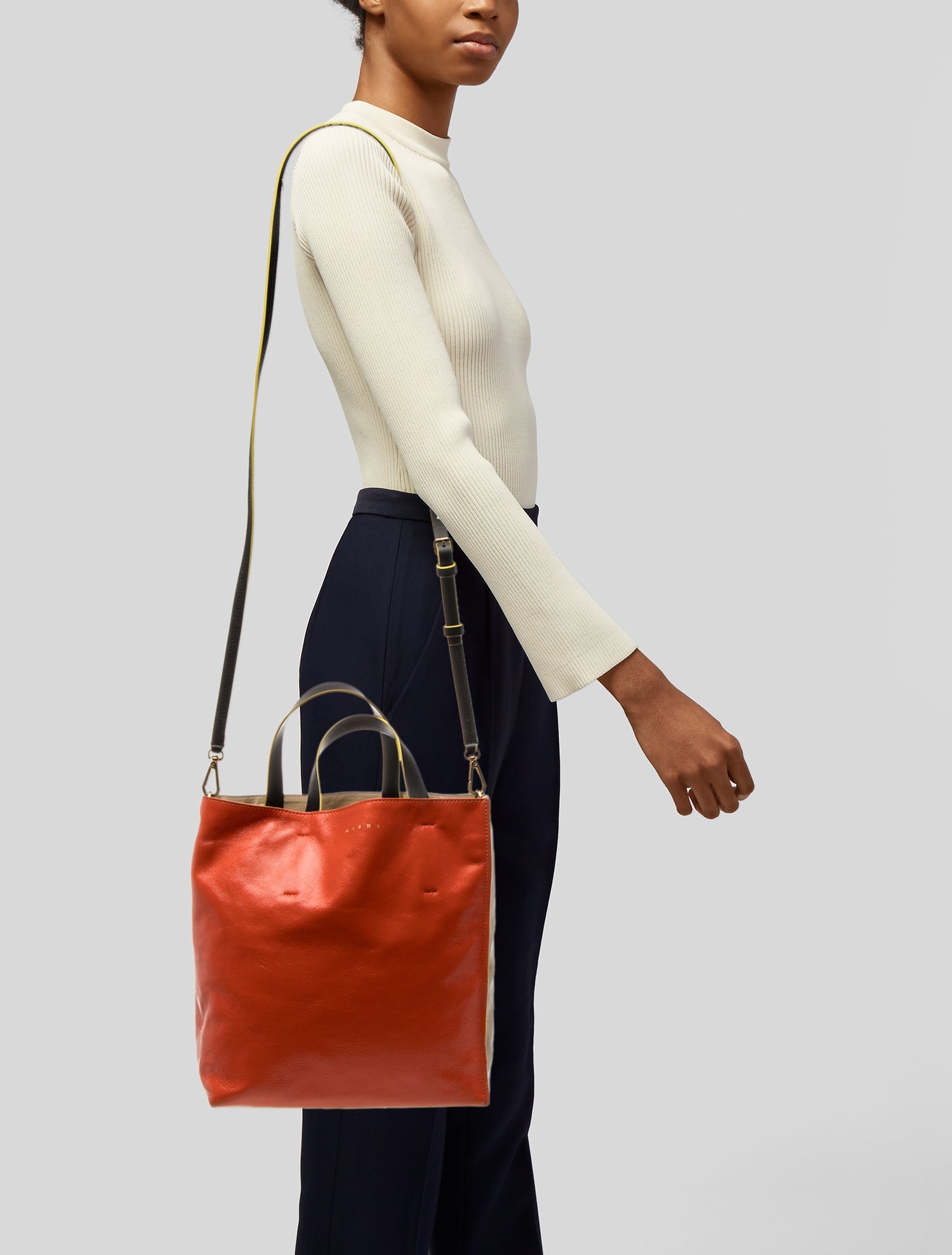Marni Leather Top Handle Bag