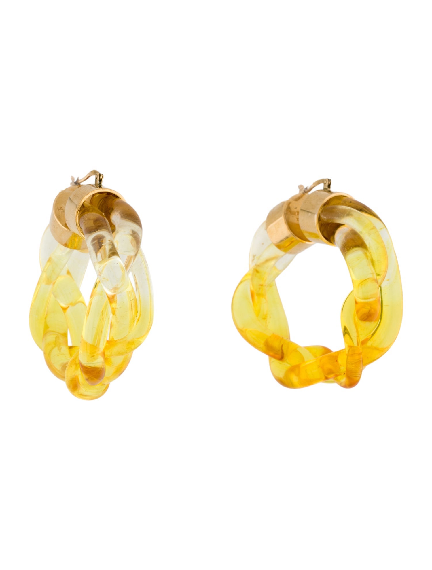 Marni Braided Acrylic Hoop Earrings