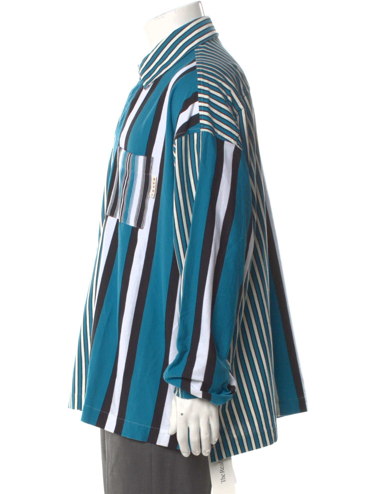 Marni Striped Collar Polo Shirt w/ Tags