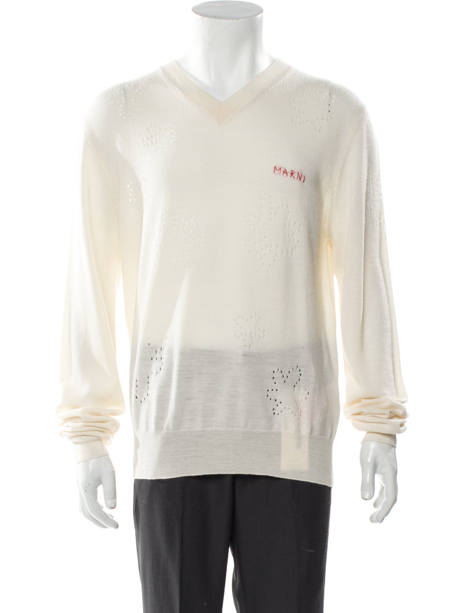Marni Virgin Wool V-Neck Pullover w/ Tags
