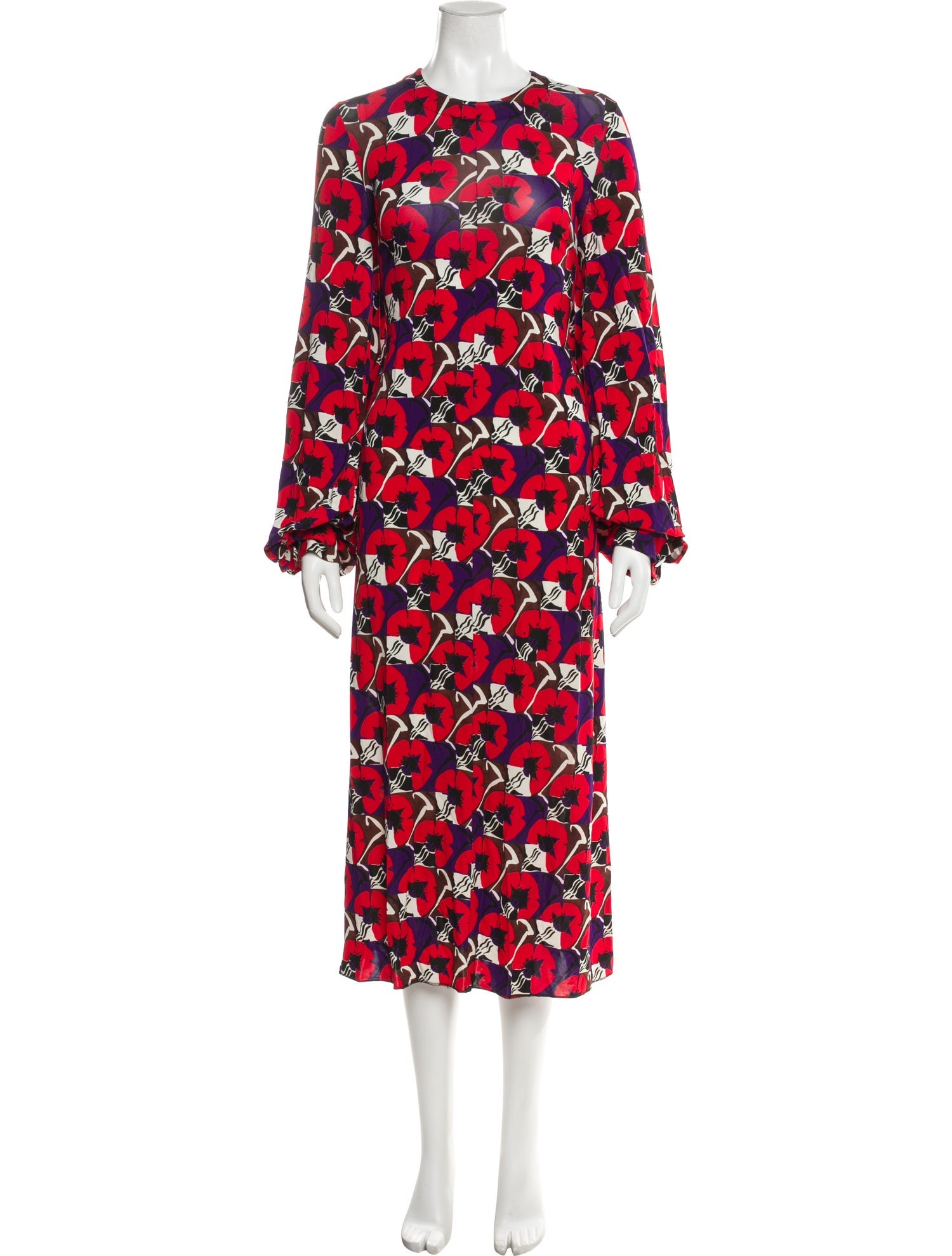 Marni Floral Print Long Dress