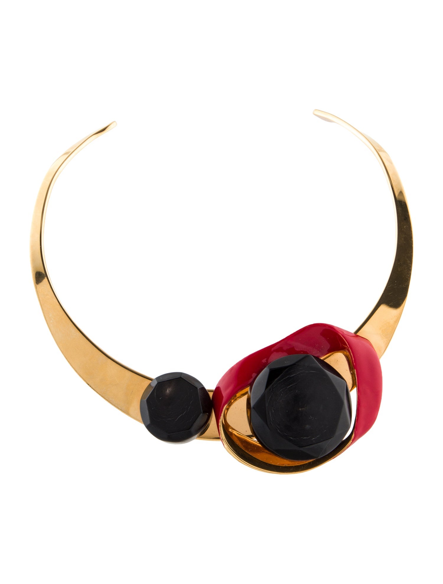 Marni Resin, Horn & Enamel Choker Necklace