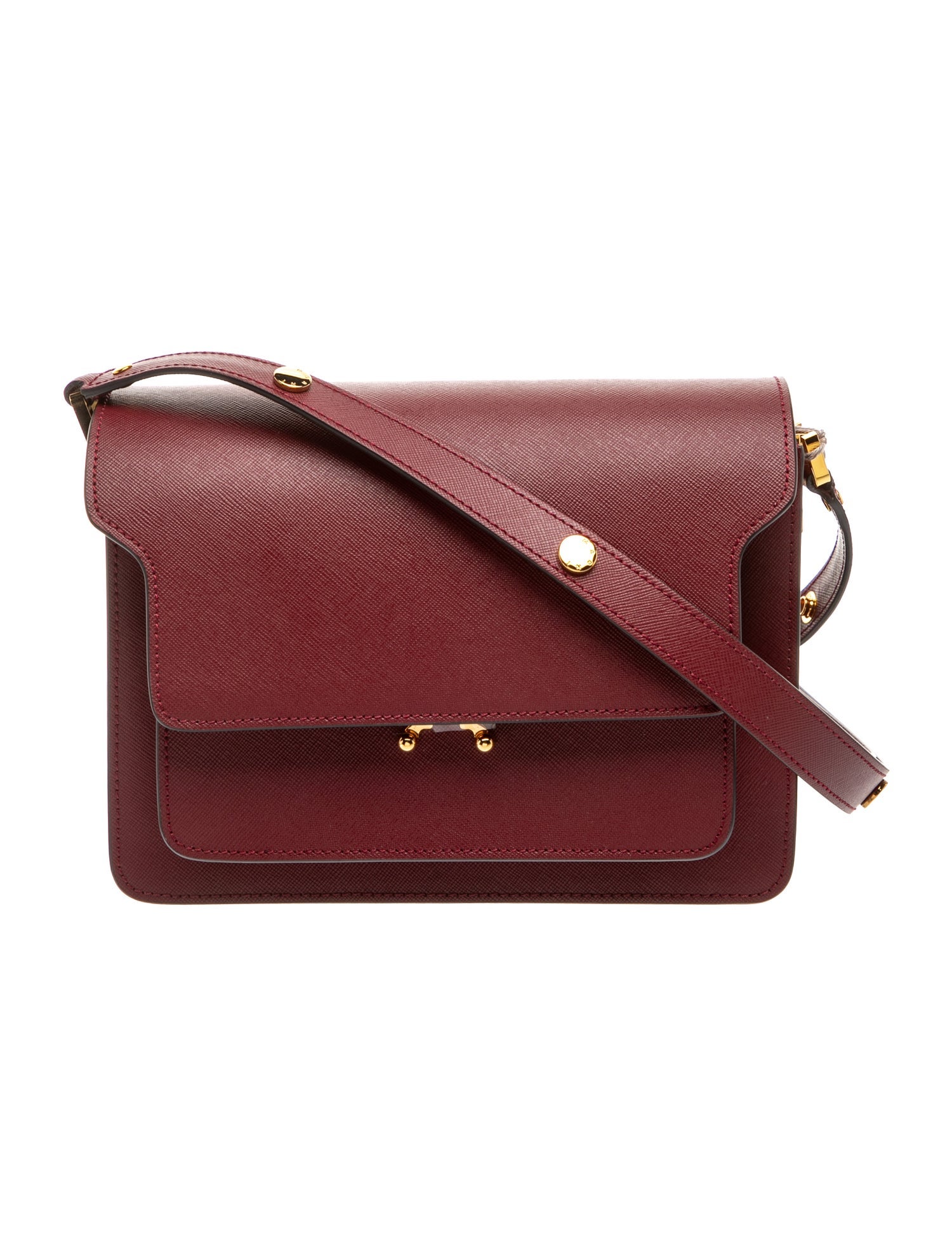 Marni Saffiano Leather Shoulder Bag