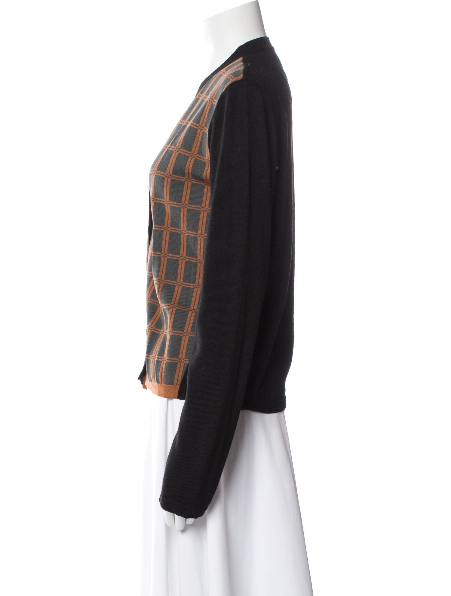 Marni Virgin Wool Plaid Print Sweater