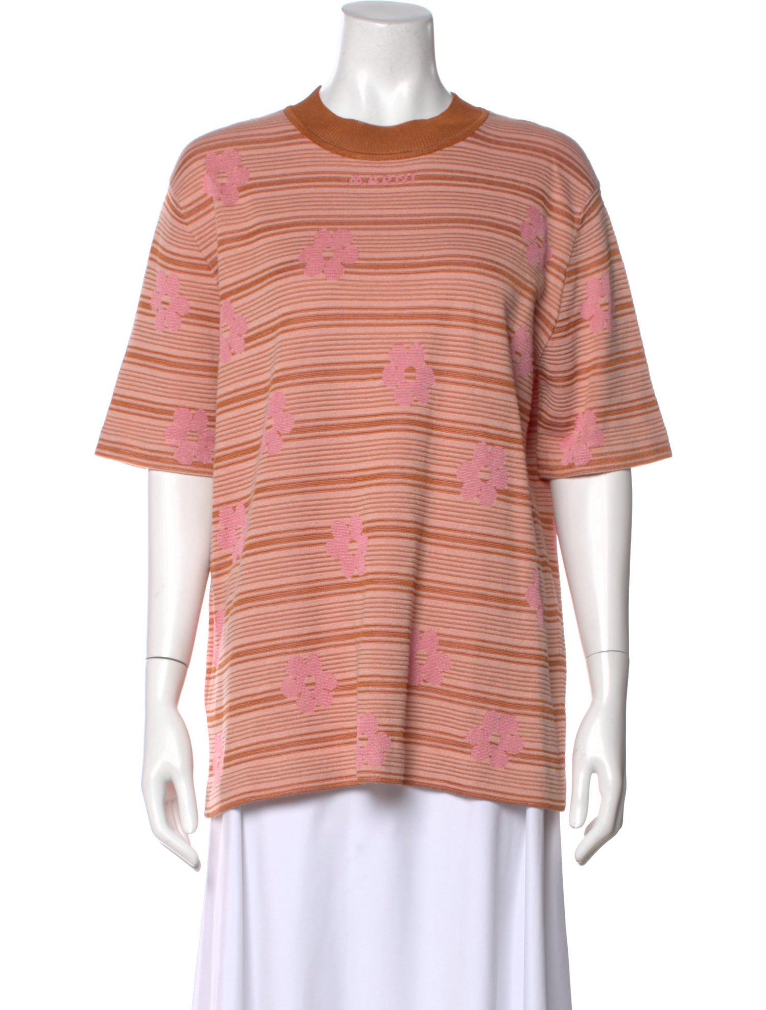 Marni Floral Print Crew Neck Top