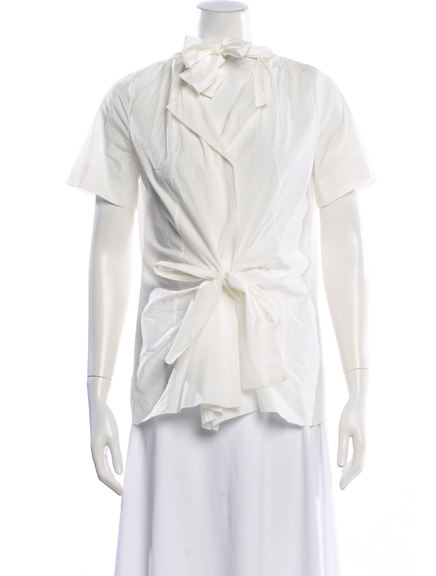 Marni Tie Neck Short Sleeve Blouse w/ Tags