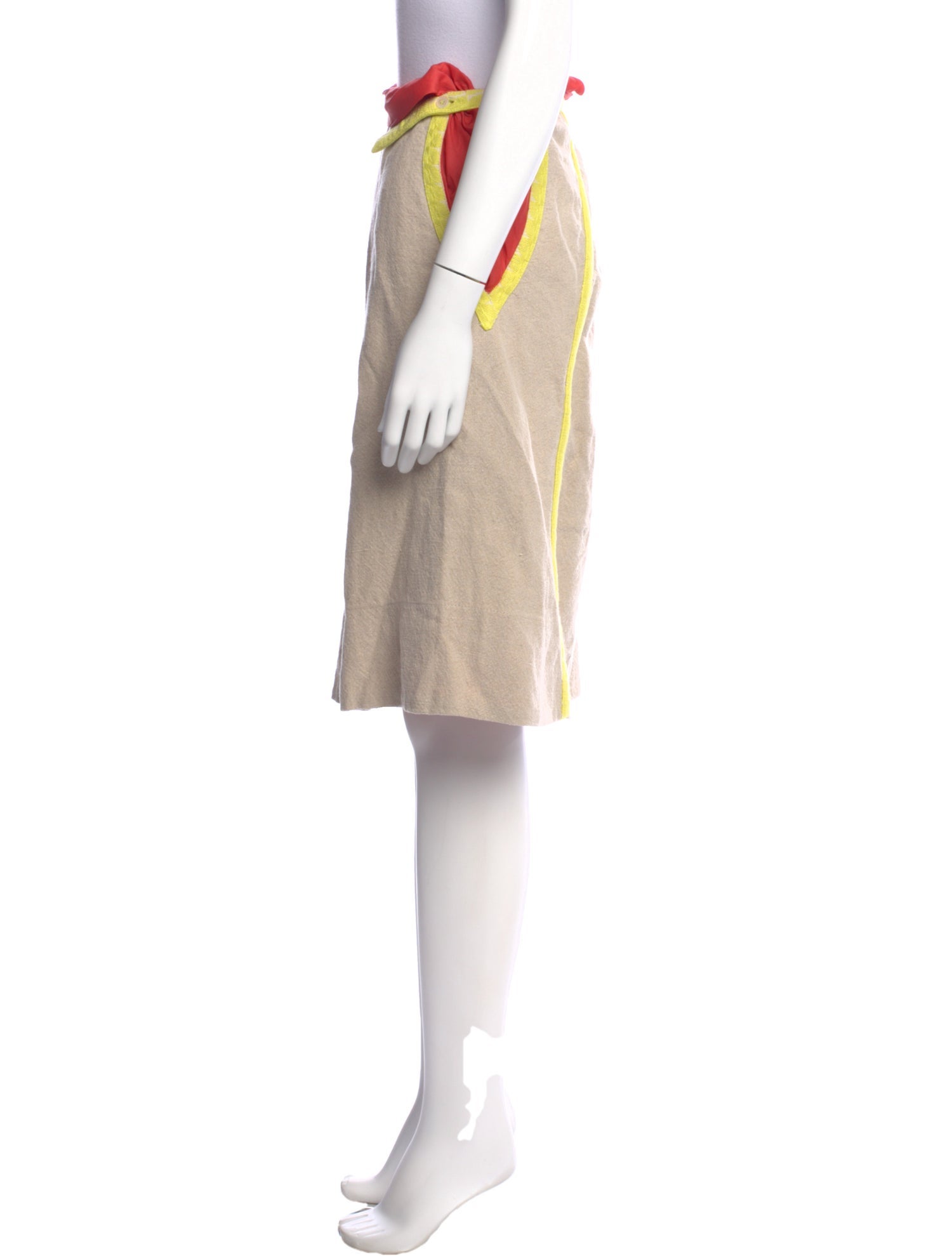 Marni Linen Knee-Length Skirt