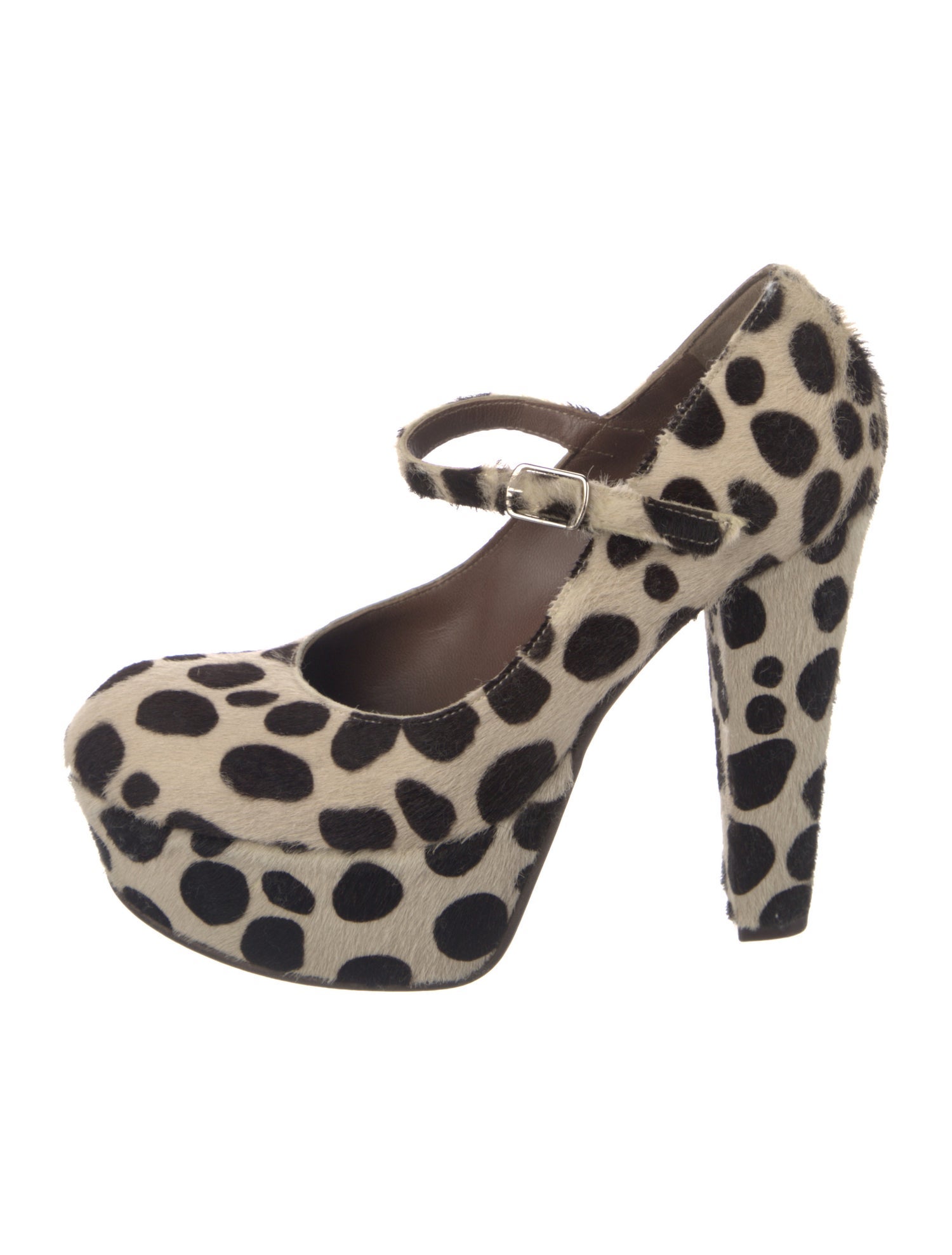Marni Ponyhair Animal Print Pumps