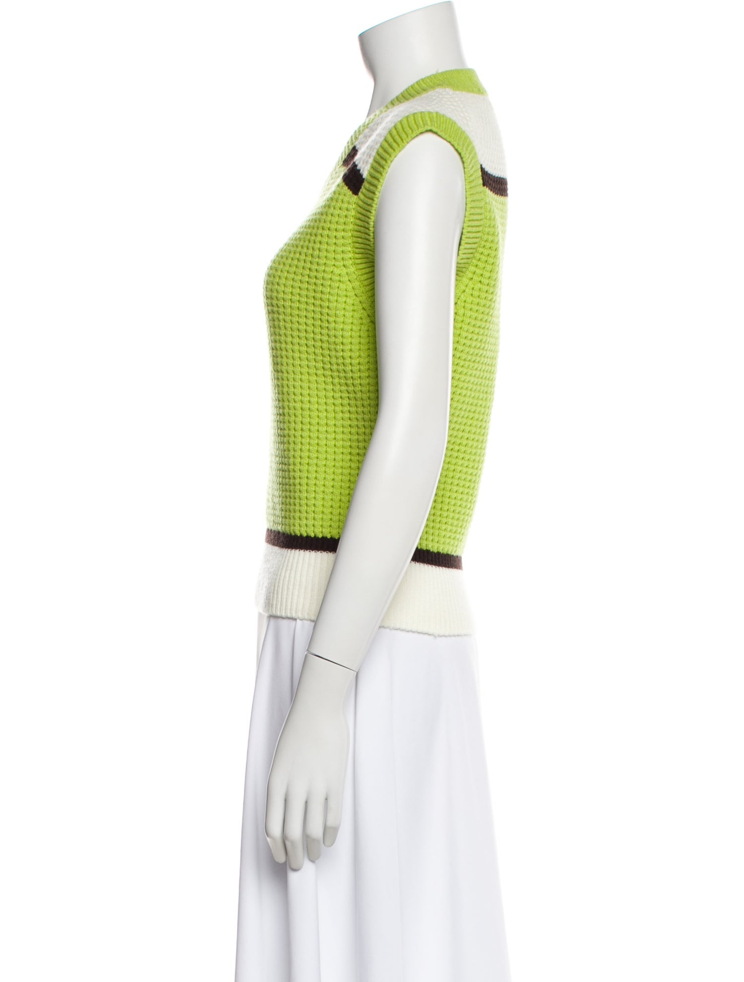 Marni Colorblock Pattern V-Neck Sweater