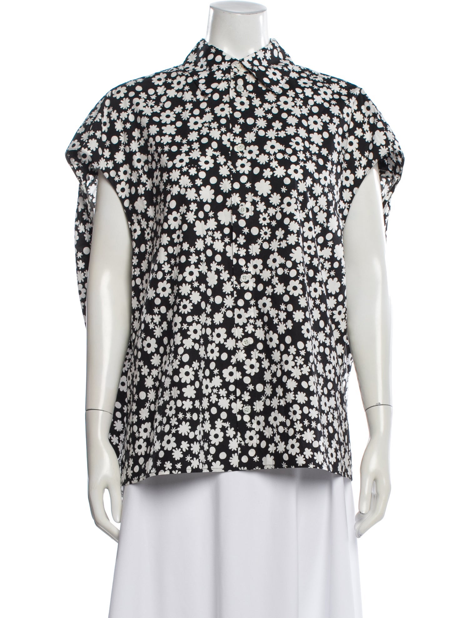 Marni Floral Print Short Sleeve Top