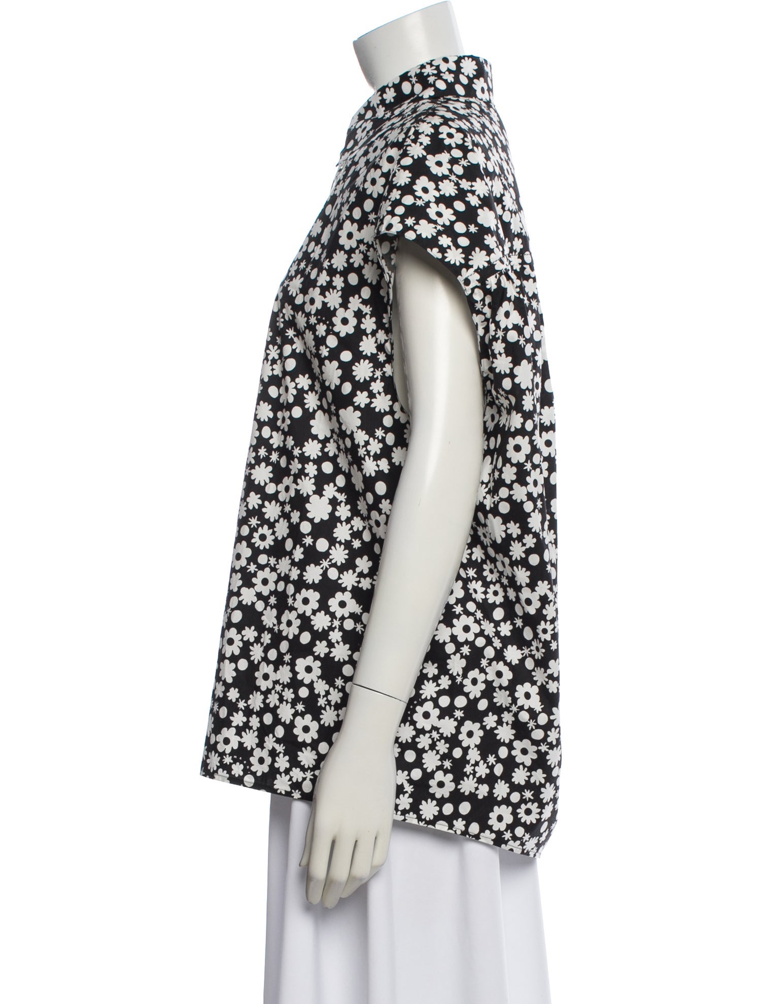 Marni Floral Print Short Sleeve Top