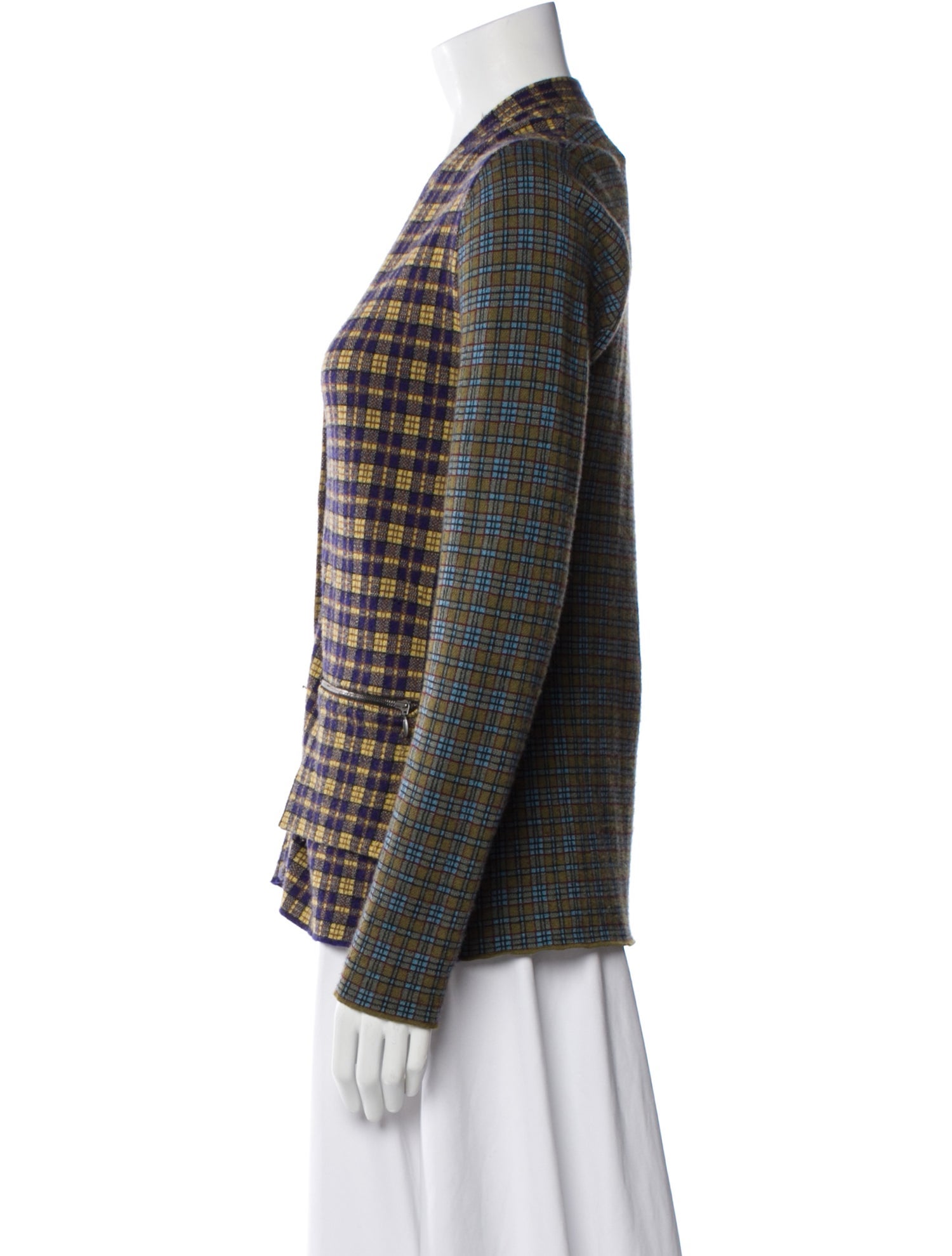 Marni Cashmere Plaid Print Sweater