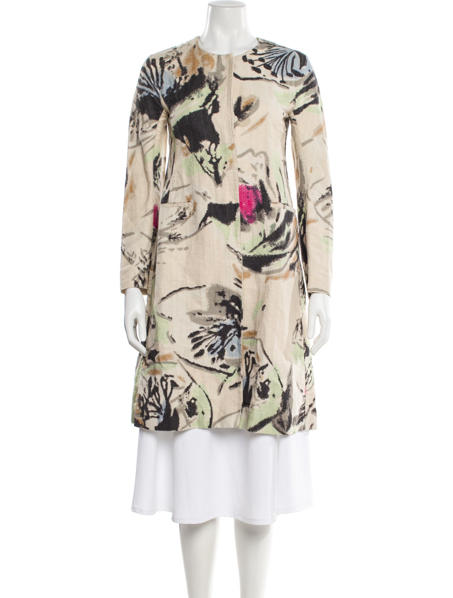 Marni Floral Print Trench Coat
