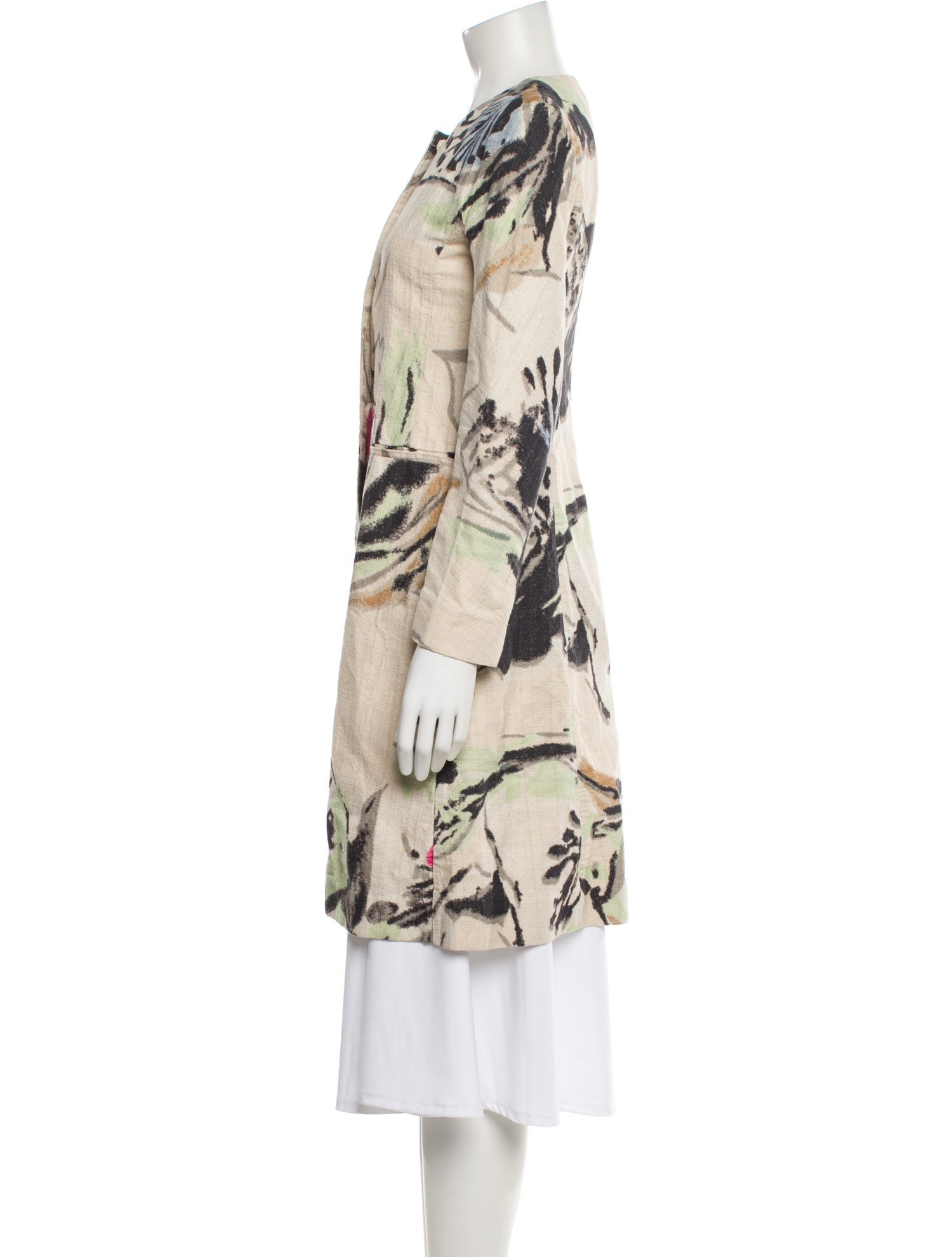 Marni Floral Print Trench Coat