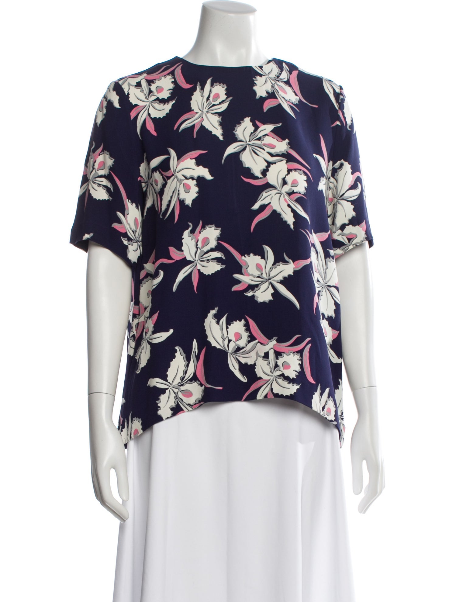 Marni Silk Floral Print Top