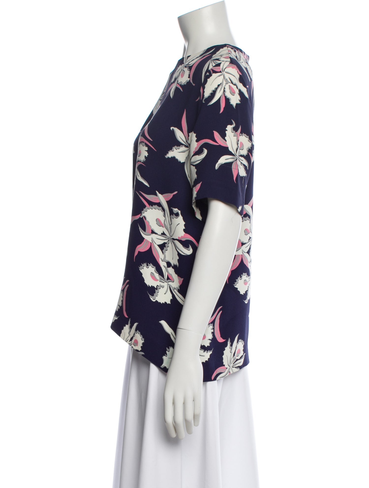 Marni Silk Floral Print Top