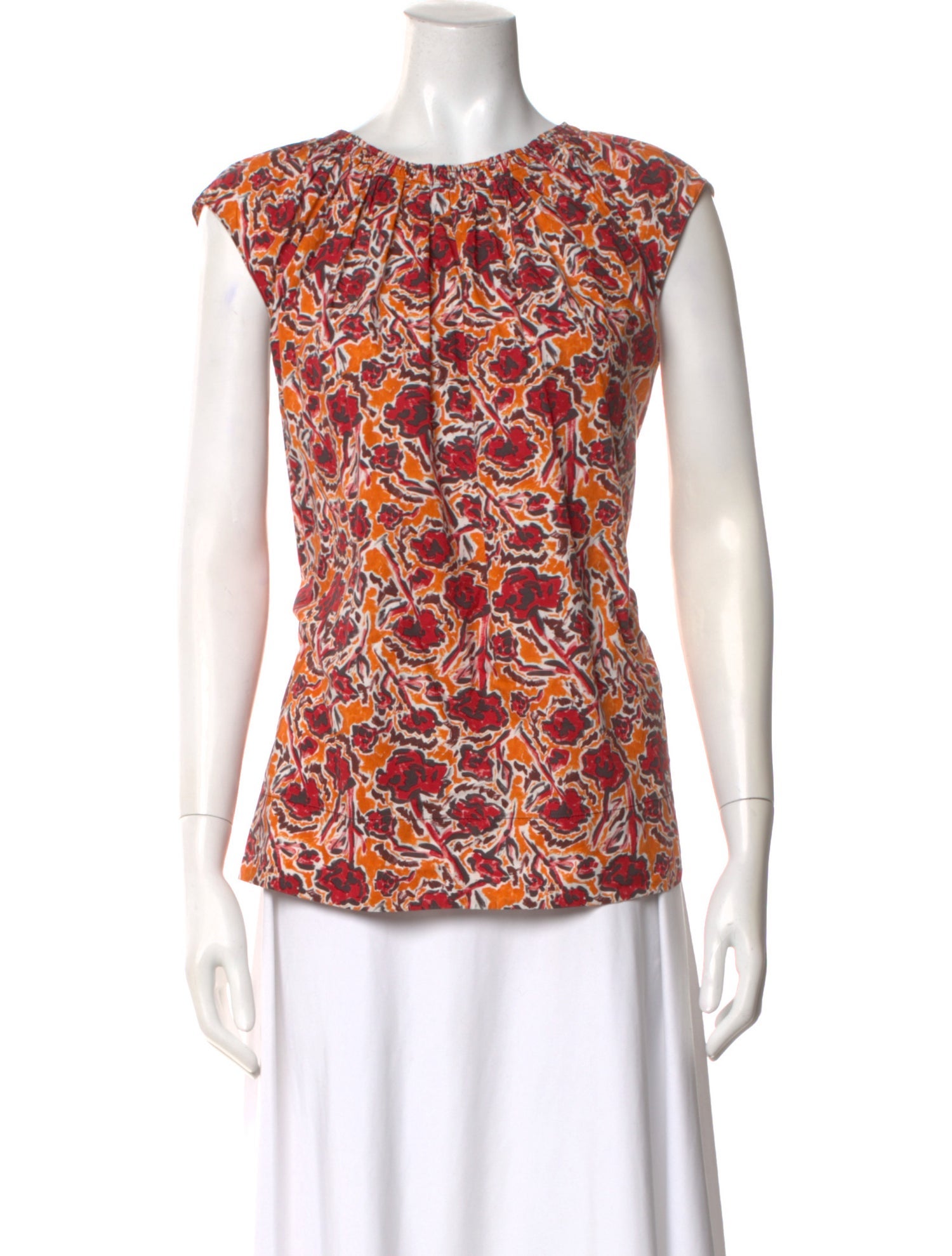 Marni Floral Print Crew Neck Top