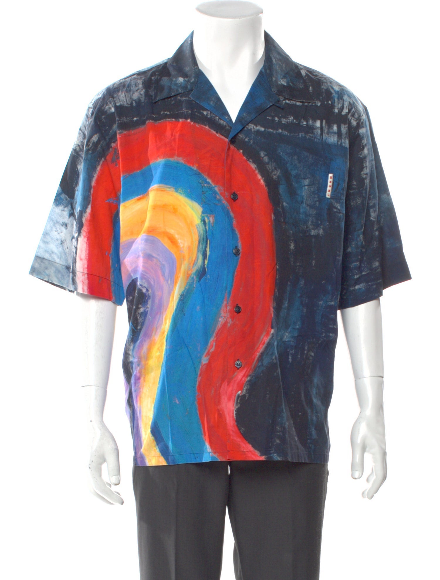 Marni Printed Three-Quarter Sleeve Shirt
