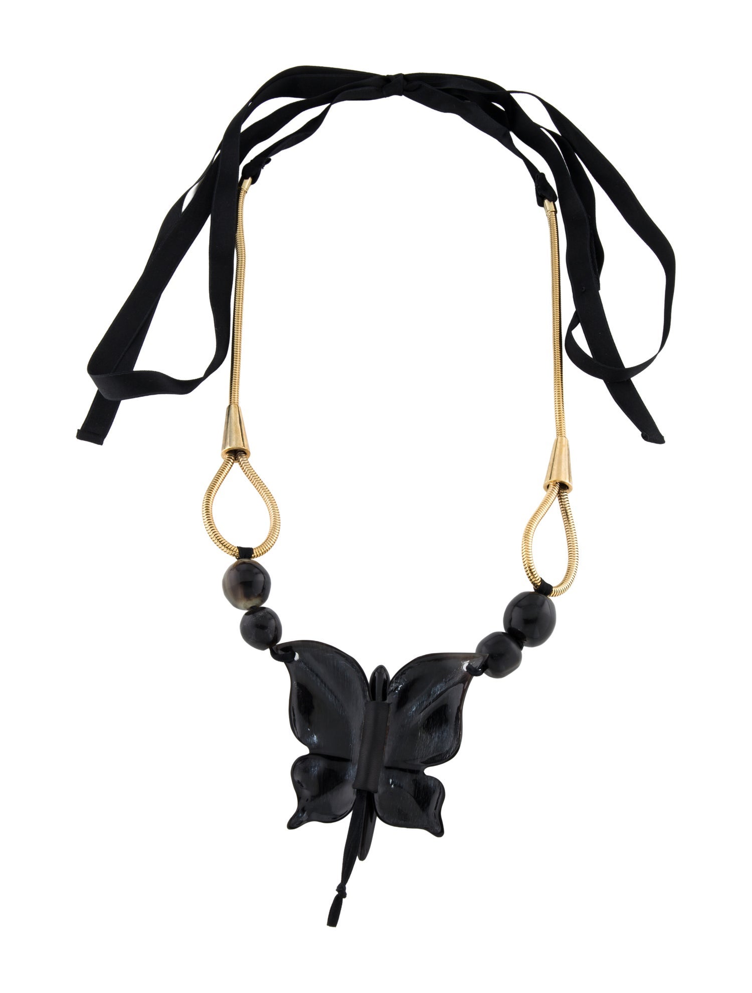 Marni Horn Butterfly long Necklace