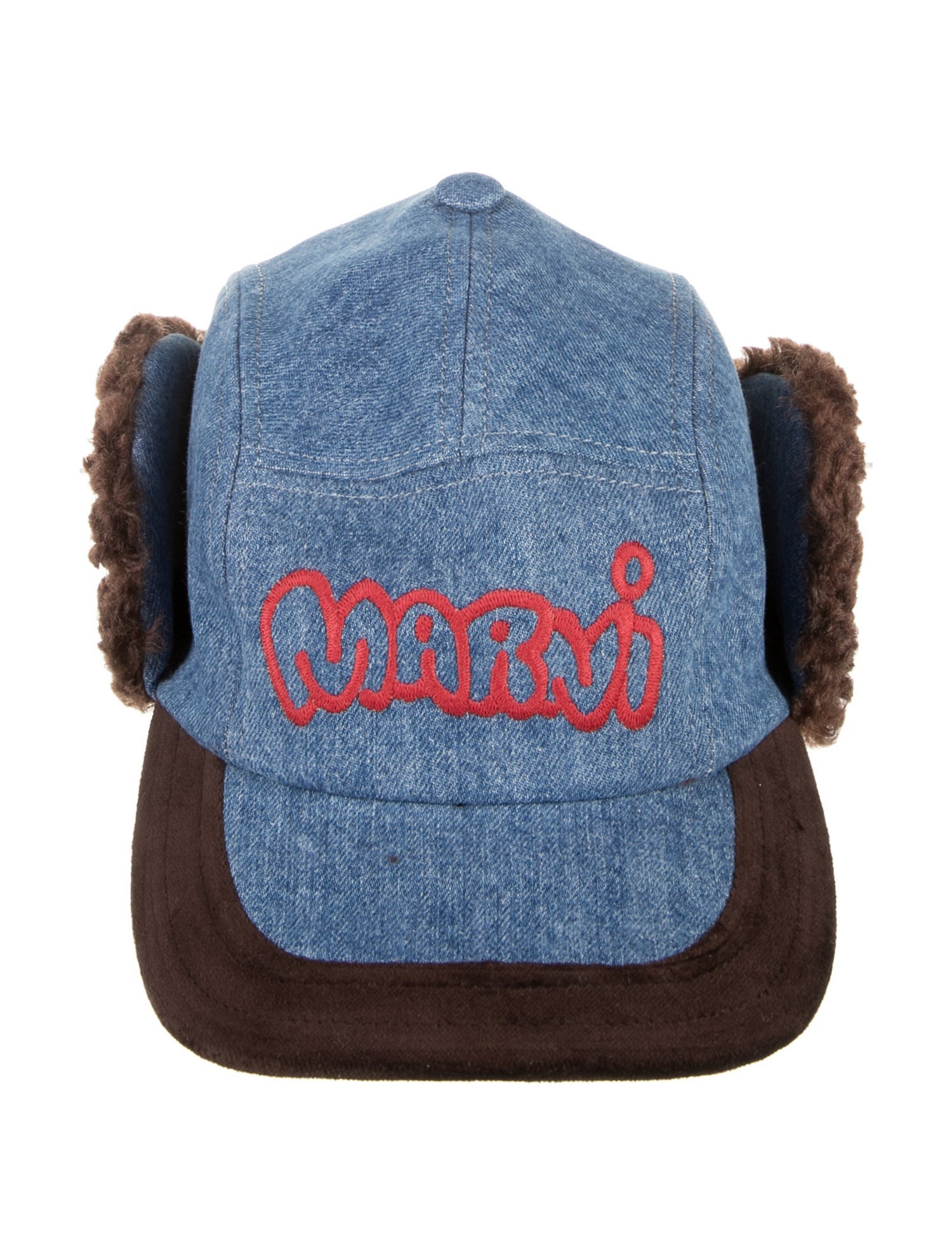 Marni Embroider Winter Denim Hat