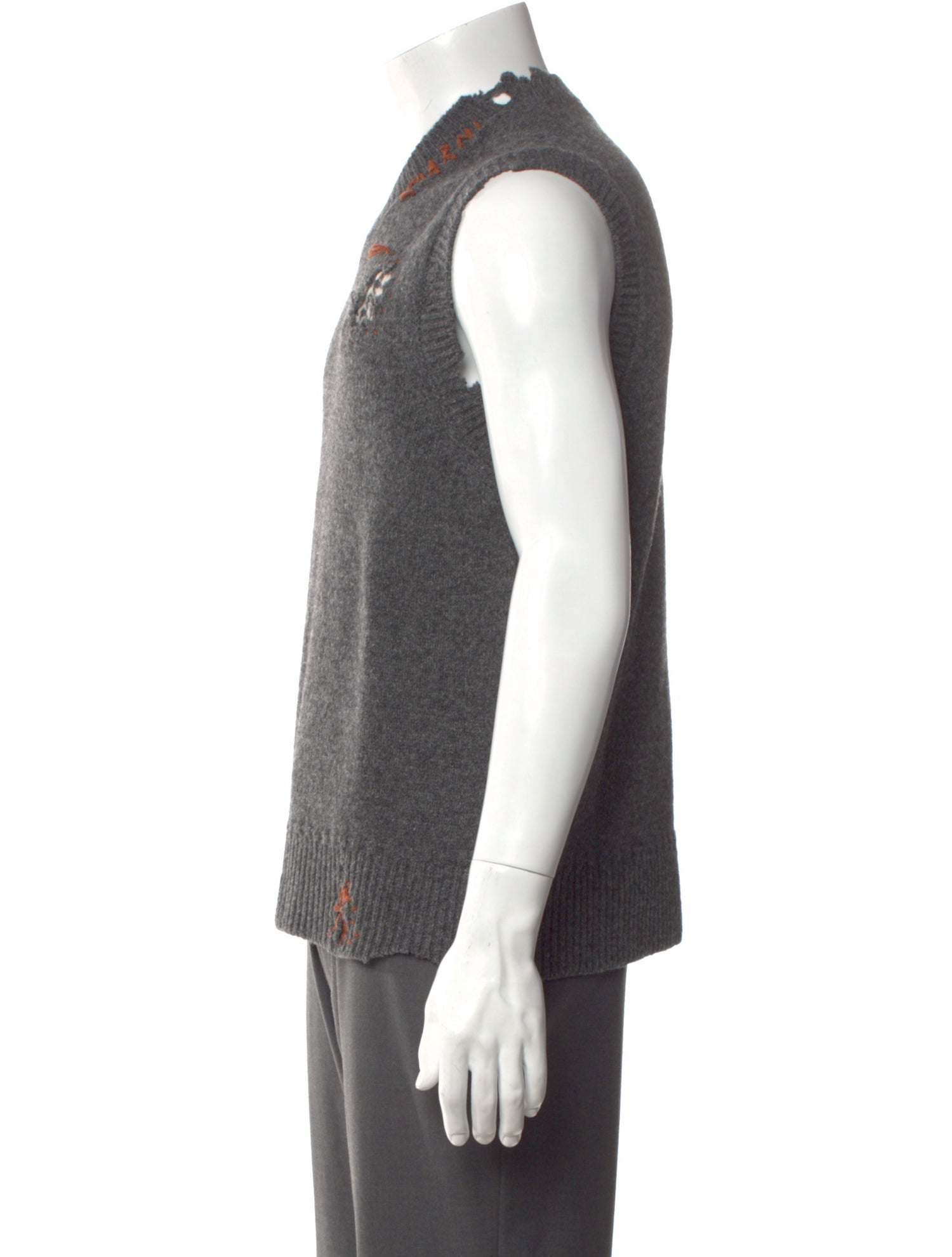 Marni Virgin Wool V-Neck Sweater Vest