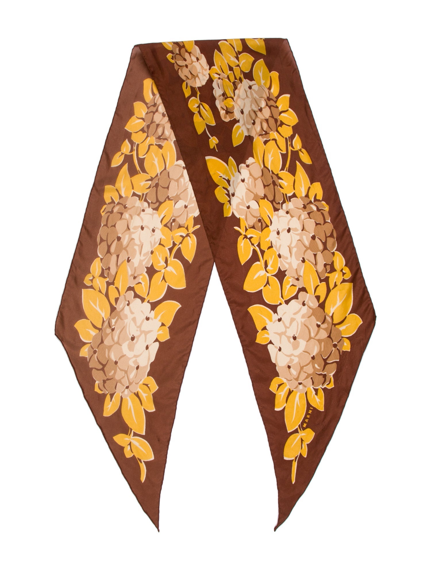 Marni Silk Floral Print Scarf