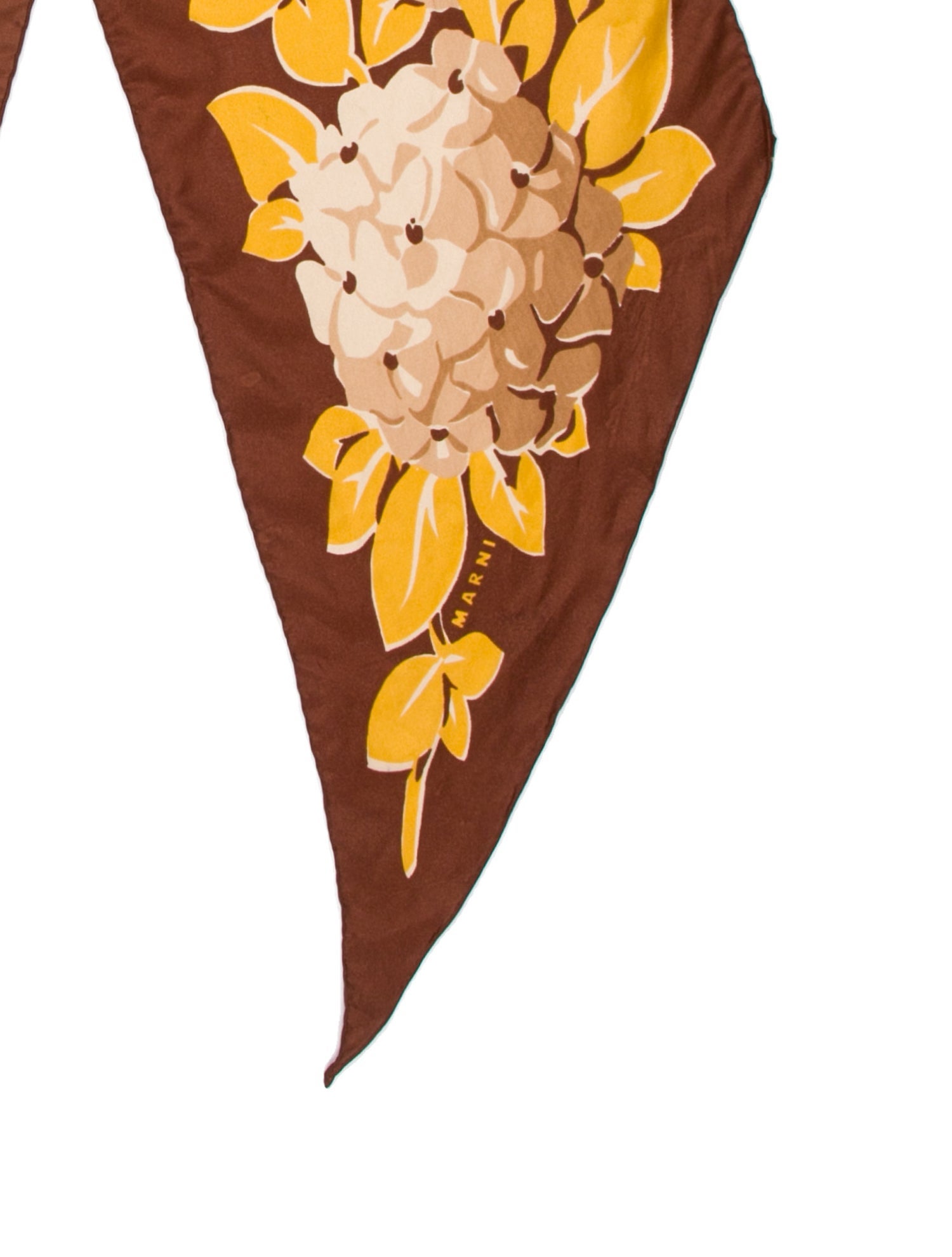 Marni Silk Floral Print Scarf