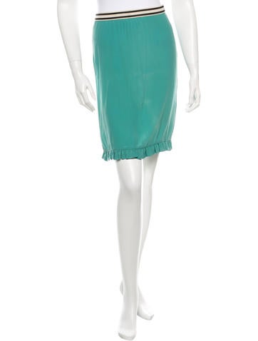 Marni Ruffle-Trimmed Slim Skirt