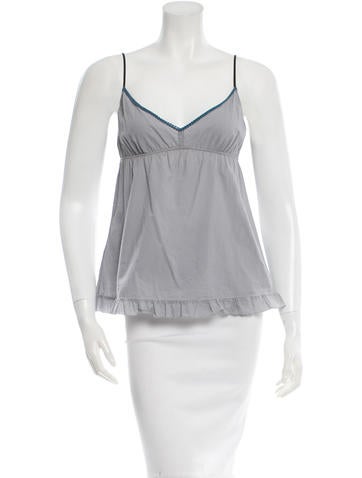 Marni Sleeveless Ruffle-Accented Top