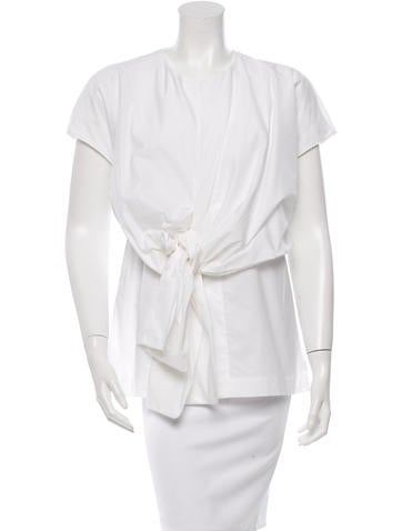 Marni Gathered Cap Sleeve Top