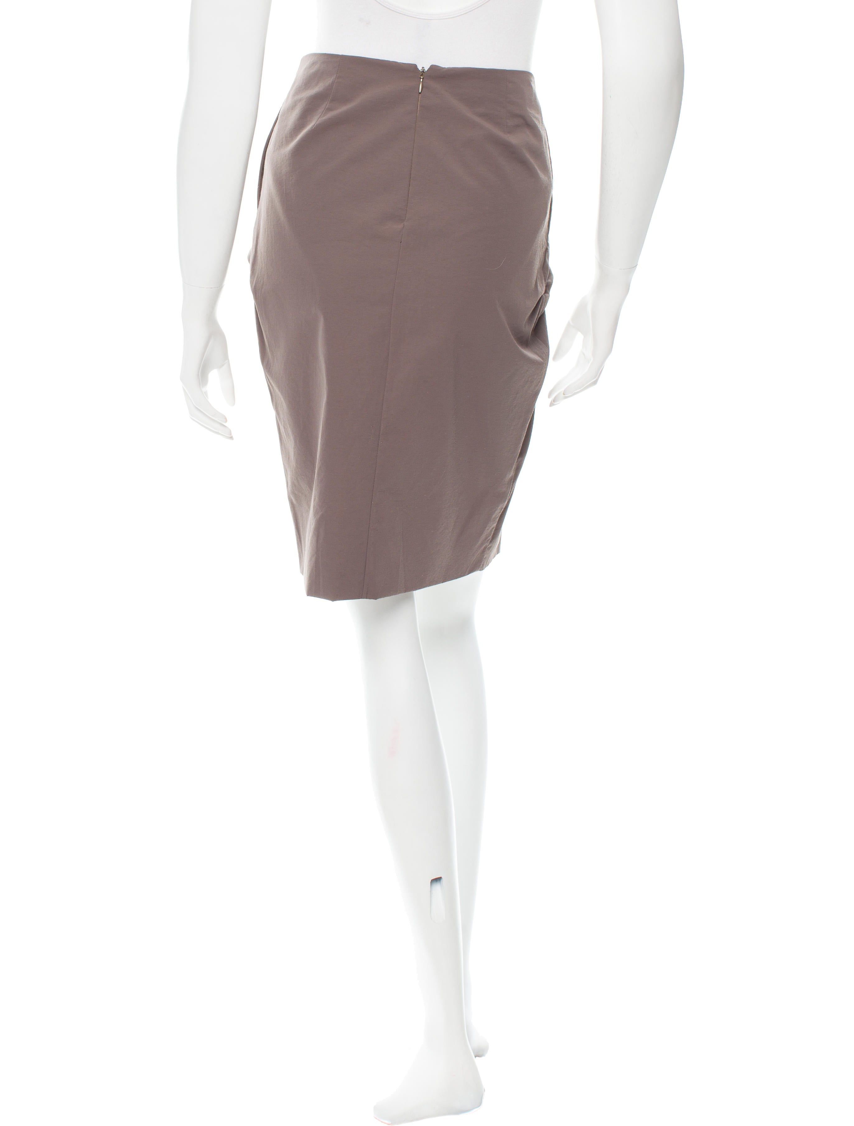 Marni Pleated Pencil Skirt Clothing MAN44692 The RealReal