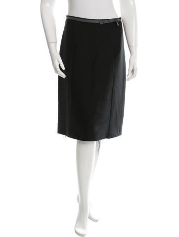 Marni Bow-Accented A-Line Skirt